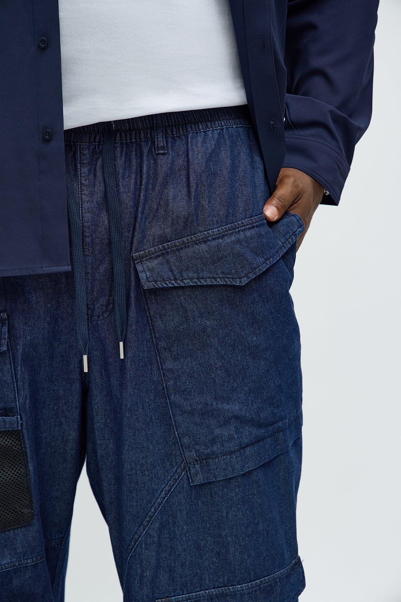 Max Cargo Baggy Pants - Indigo Male Product Image