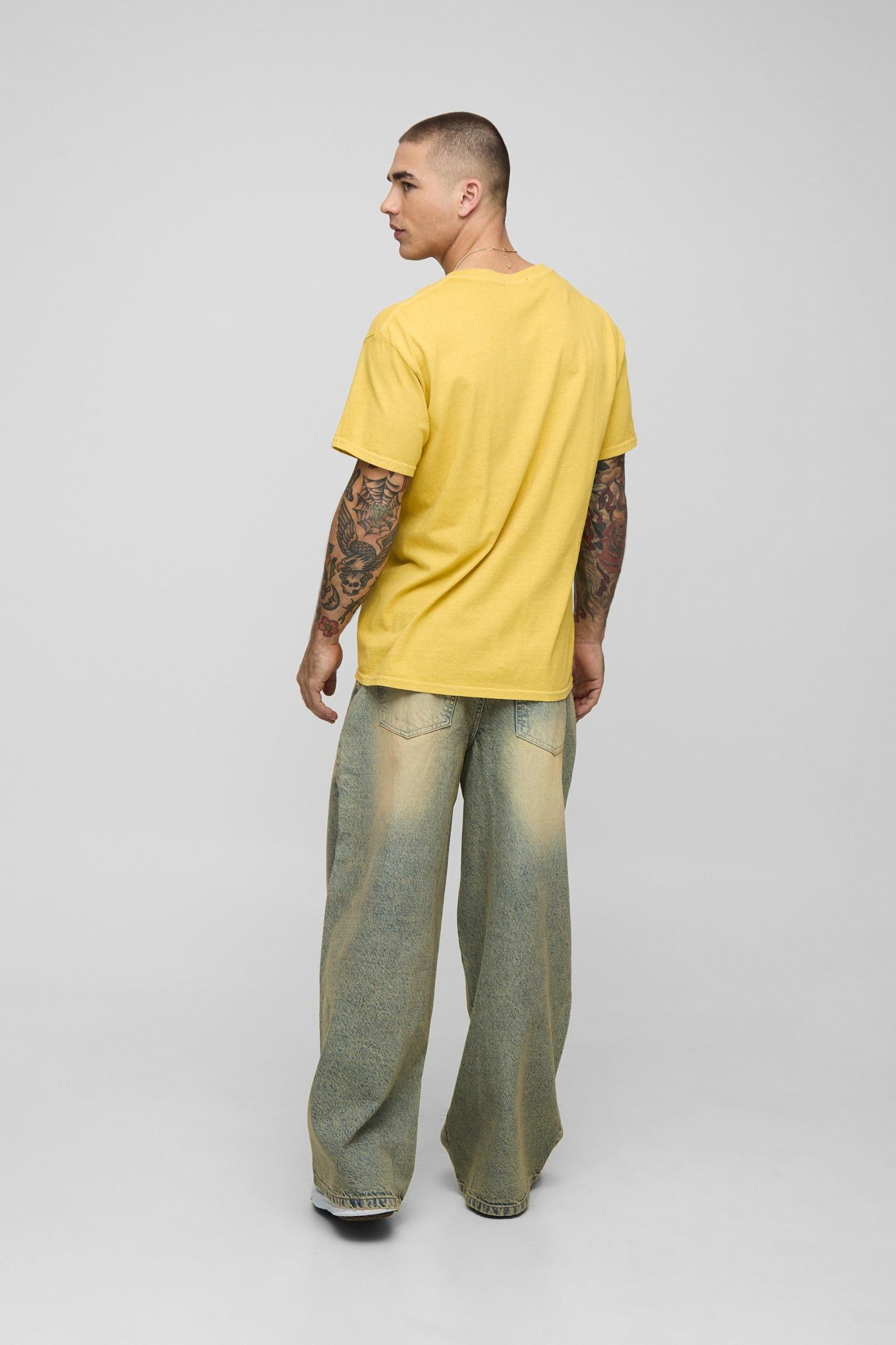 Extreme Baggy Rigid Antique Tinted Washed Jeans | boohooMAN USA Product Image