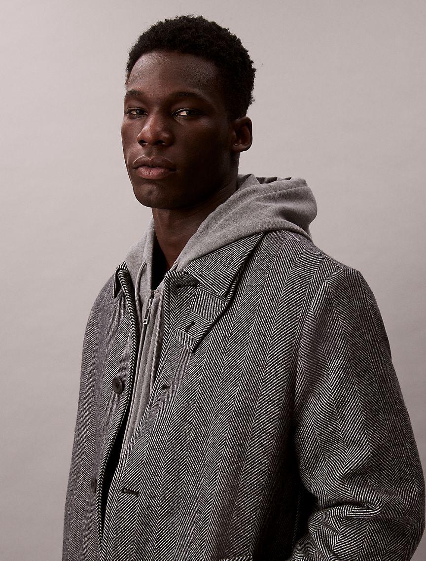 Tech Wool Blend Tailored Coat Product Image