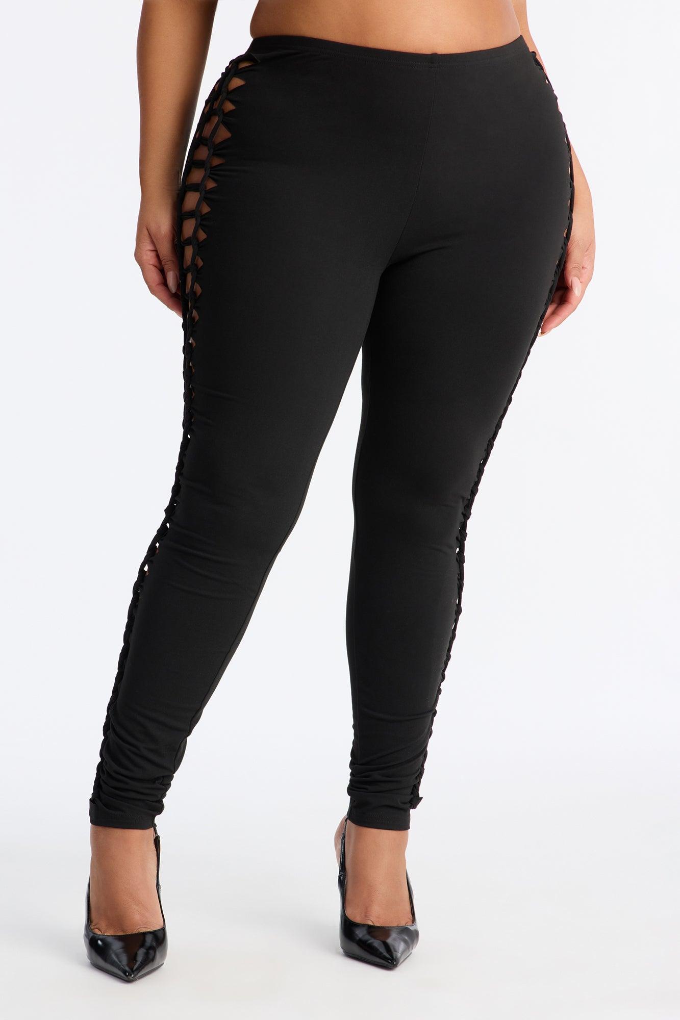 Prim Cut Out Mid Rise Legging - Black Female Product Image