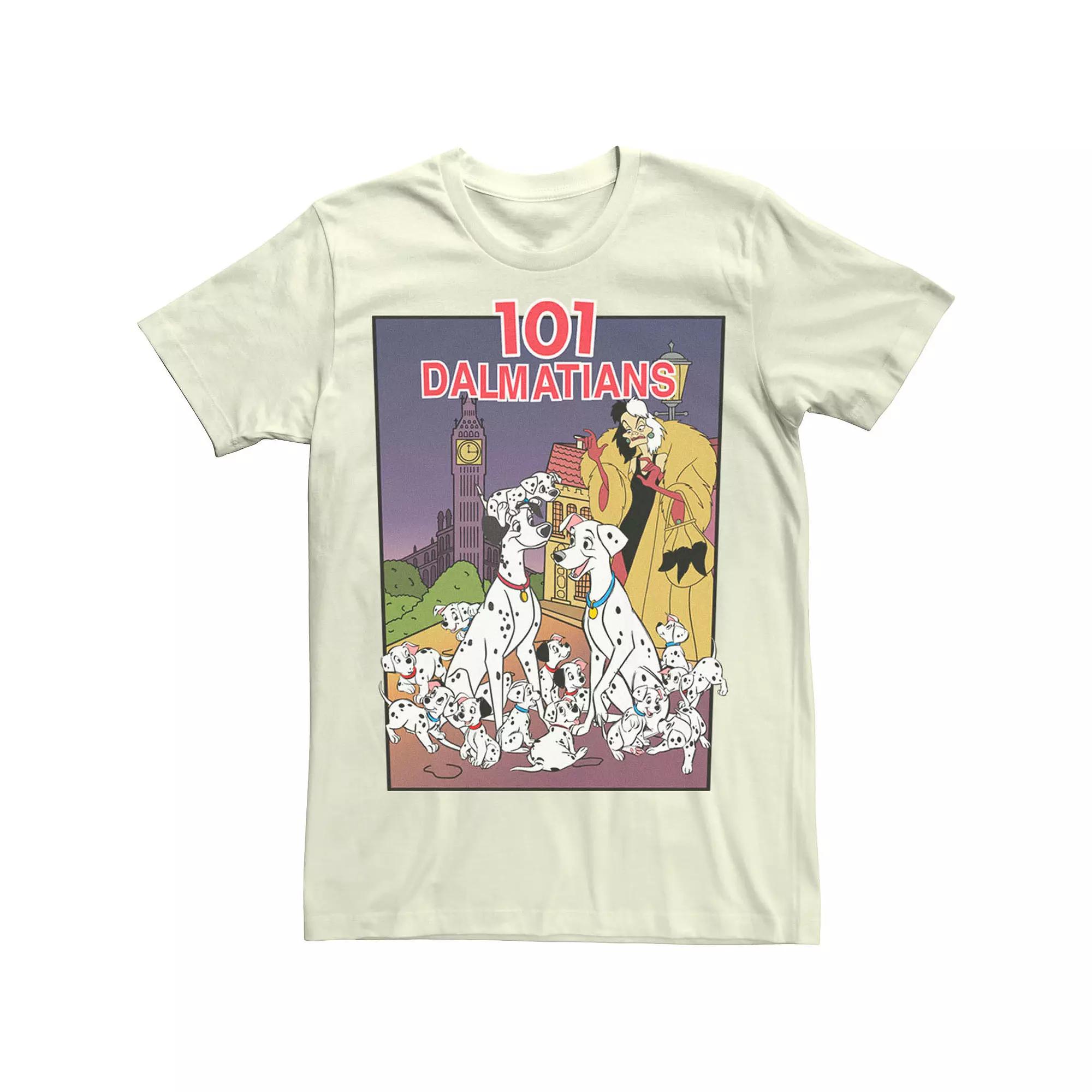 Disney's 101 Dalmatians Men's Group Shot VHS Cover Tee, Size: 3XL, Natural Product Image