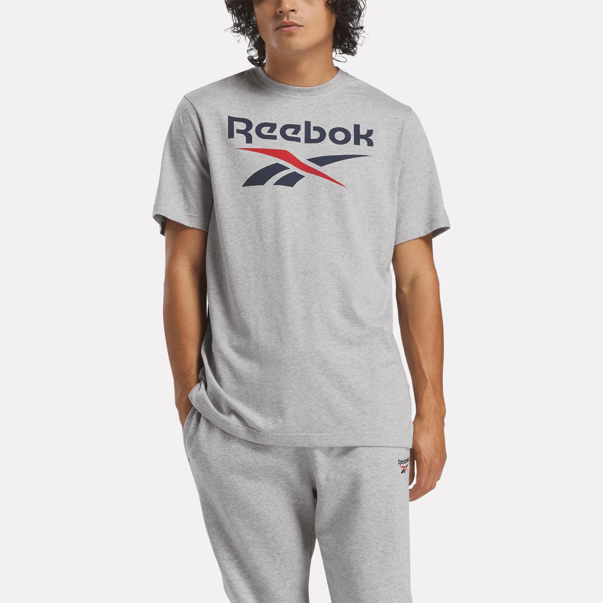 Men's Reebok Identity Big Stacked Logo T-Shirt Male Product Image