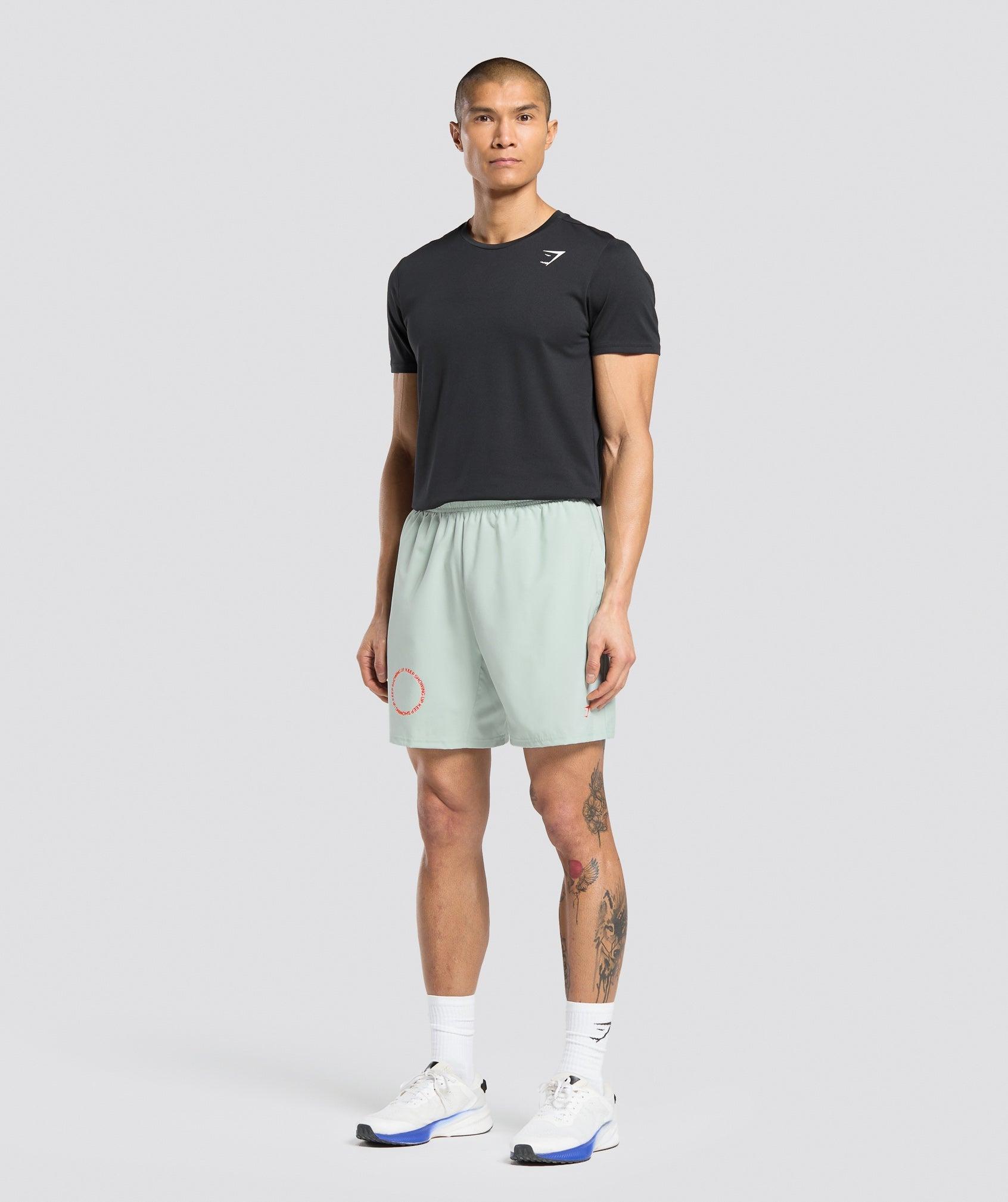 Gymshark Keep Showing Up 7" Shorts - Morning Blue Male Product Image
