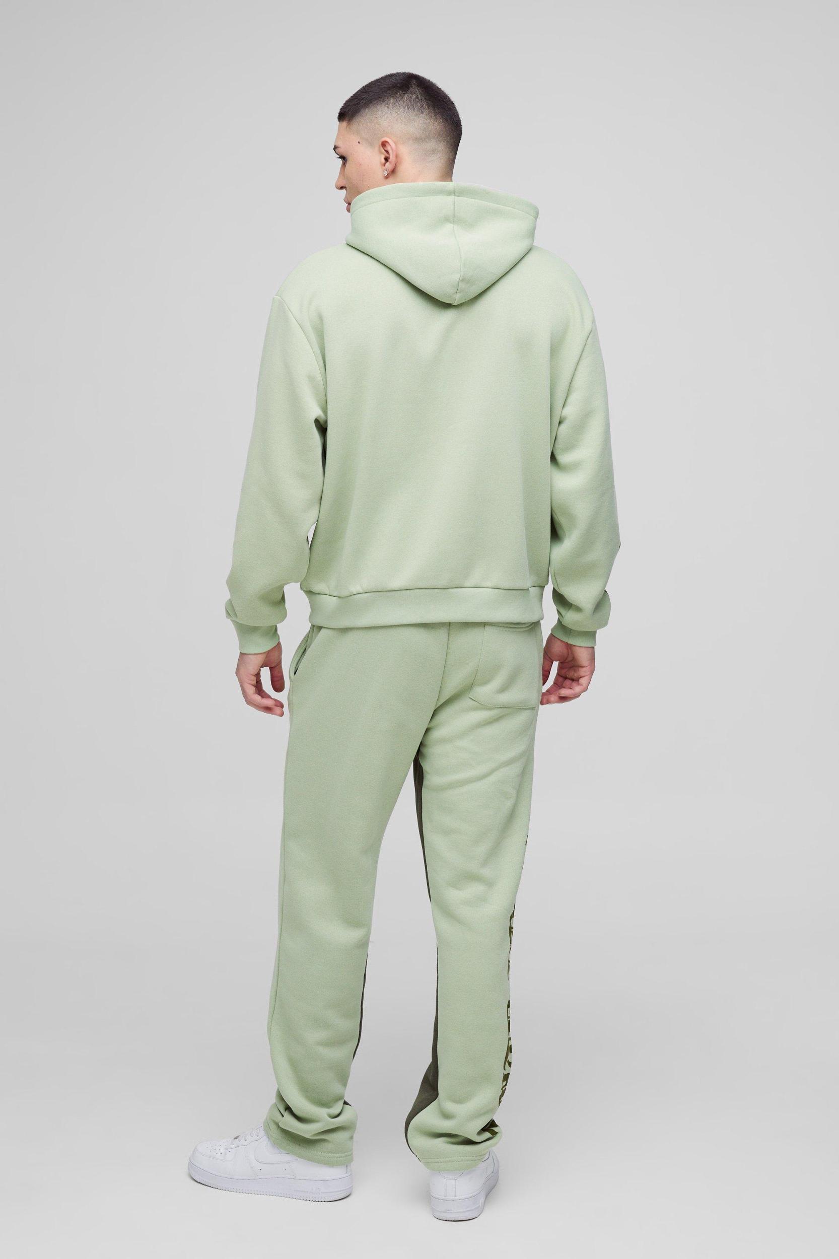 Oversized Boxy Printed Gusset Tracksuit | boohooMAN USA Product Image