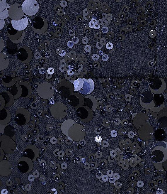 Alex Evenings 3/4 Sleeve Square Neck Sequin Gown Product Image