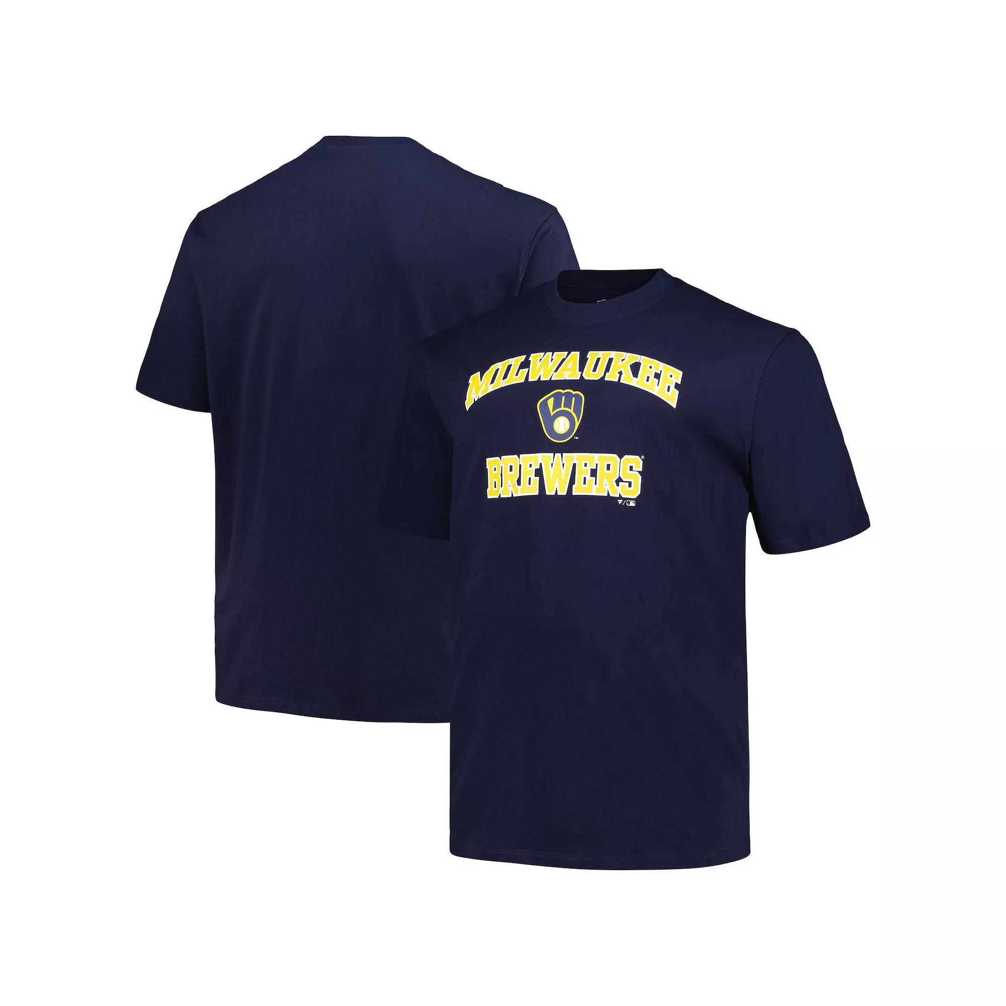 Men's Profile Navy Milwaukee Brewers Big & Tall Heart & Soul T-Shirt,  Product Image