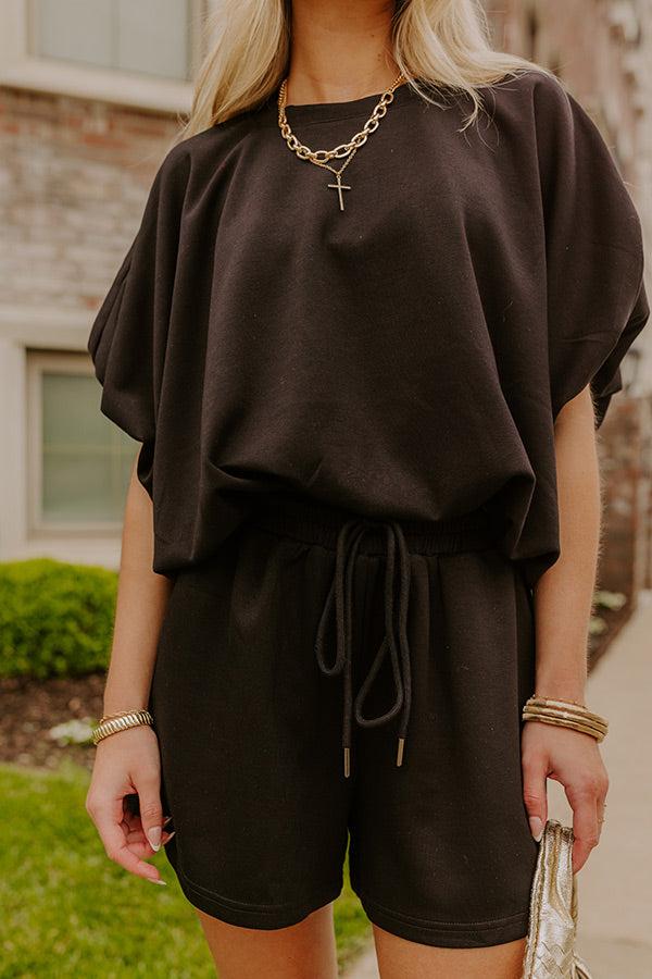 Everyday Chic High Waist Shorts in Black Product Image