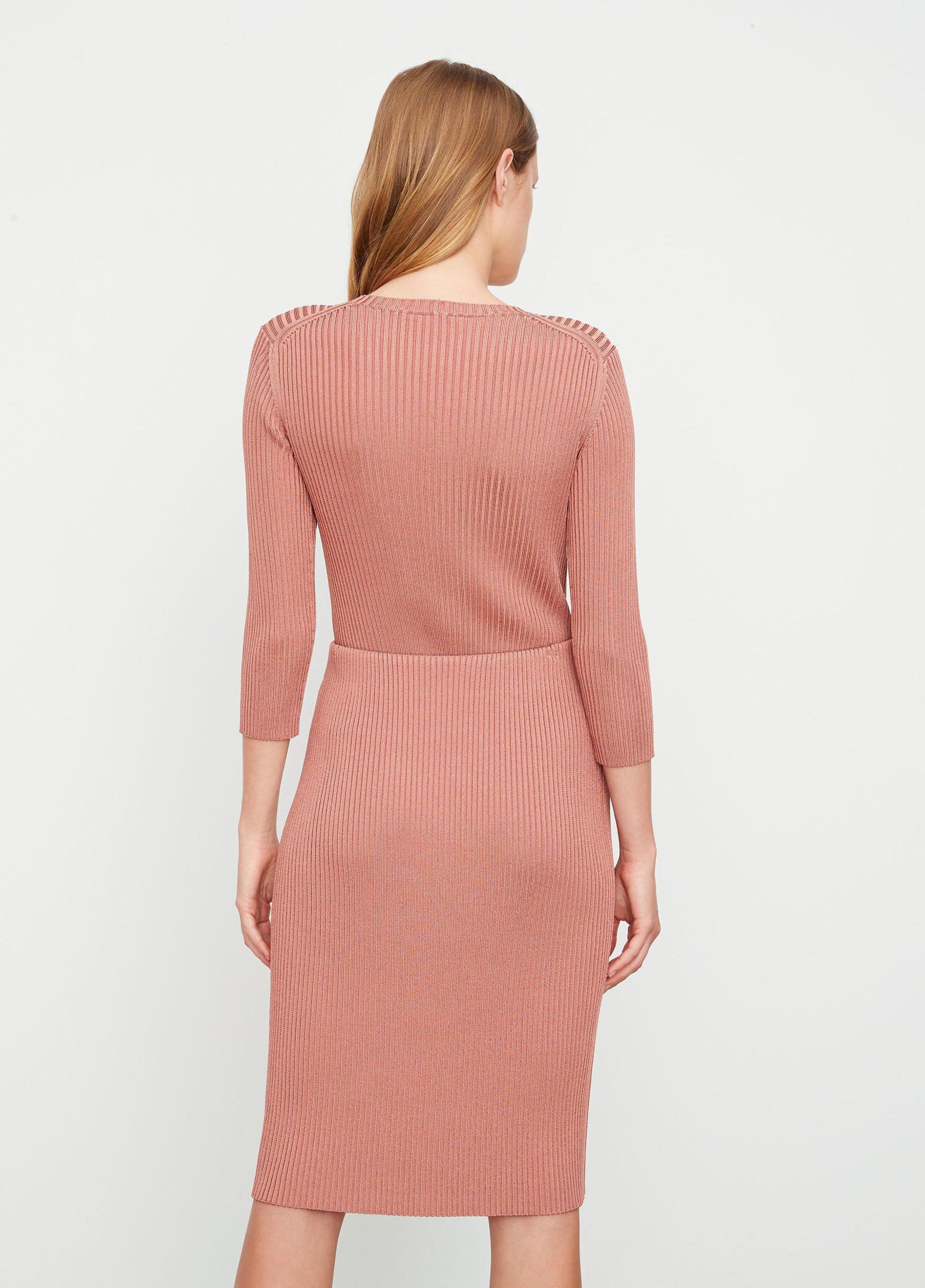 Ribbed Knee-Length Skirt Product Image