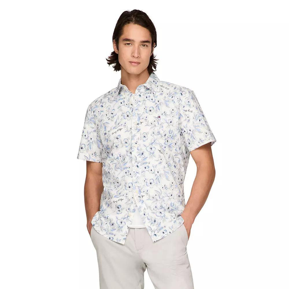 Men's Tommy Hilfiger Short Sleeve Printed Shirt,  Product Image