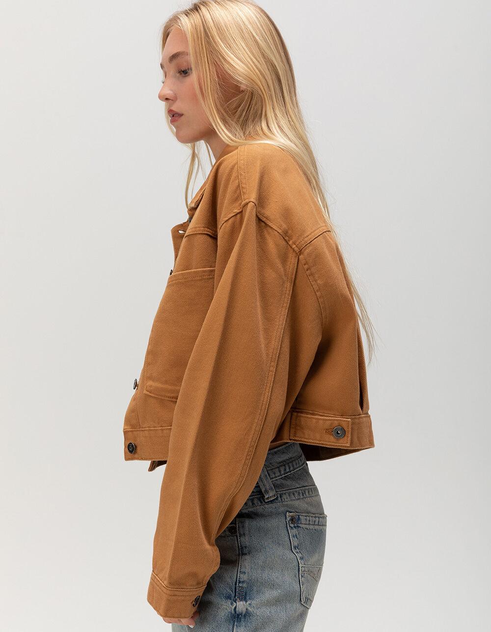 VANS Raynes Womens Crop Trucker Jacket - CAMEL Product Image