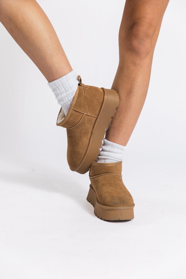 Georgia Chestnut Platform Mini Boots FINAL SALE Product Image
