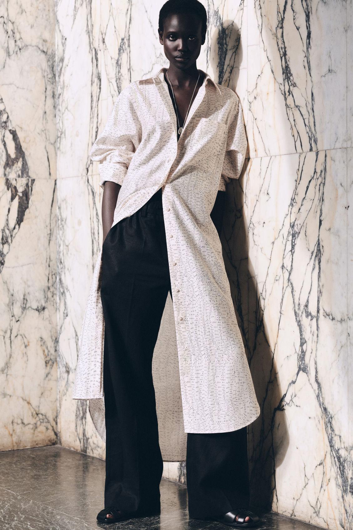 LINEN DRAWSTRING PANTS Product Image