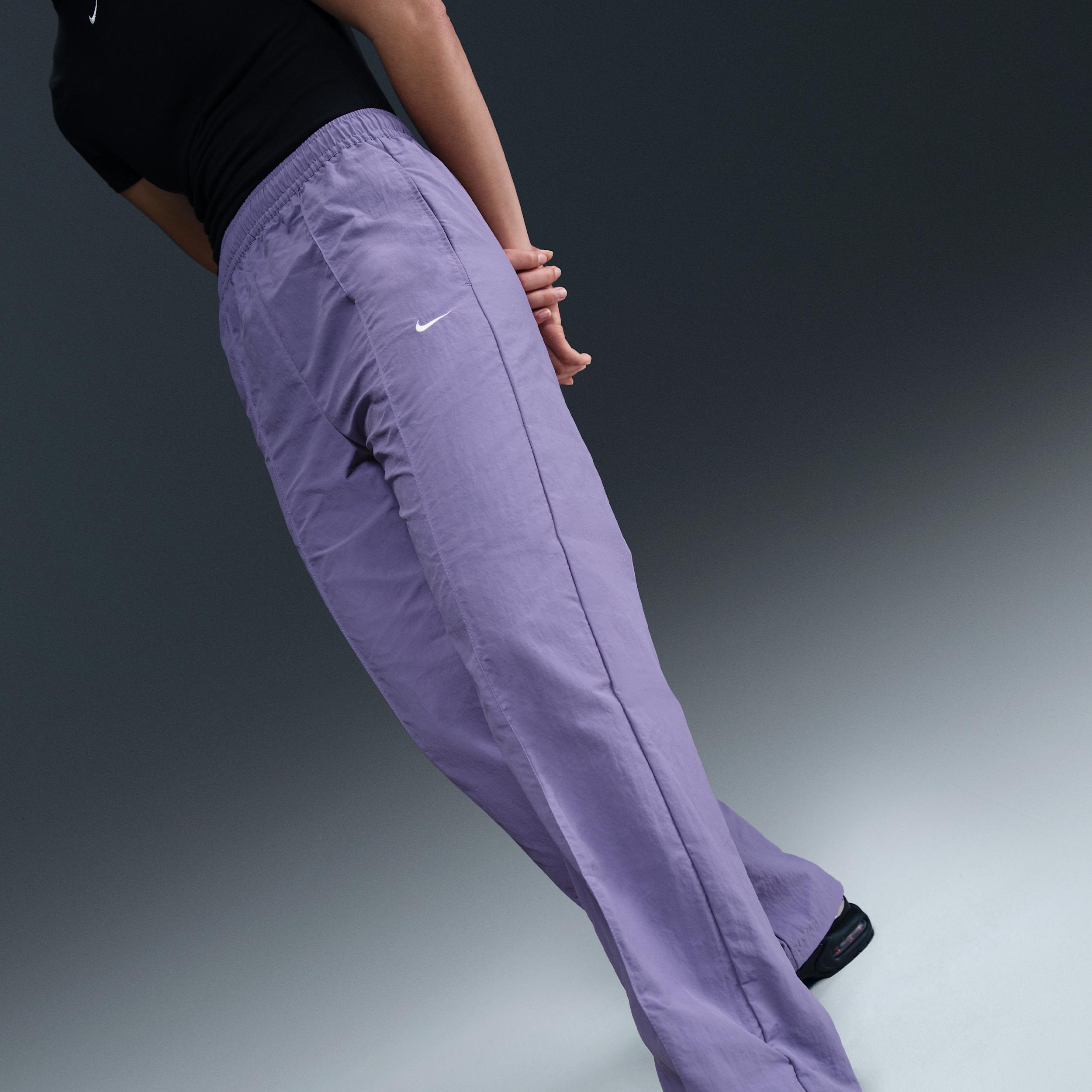 Womens Nike Sportswear Everything Wovens Mid-Rise Open-Hem Pants | FQ3588-527 Product Image