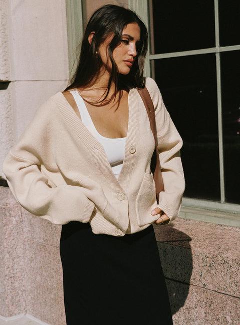 Burke Cardigan Cream Product Image