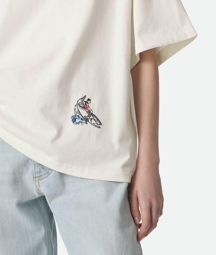 Women's Soft Cotton Jersey T-Shirt in Chalk Product Image