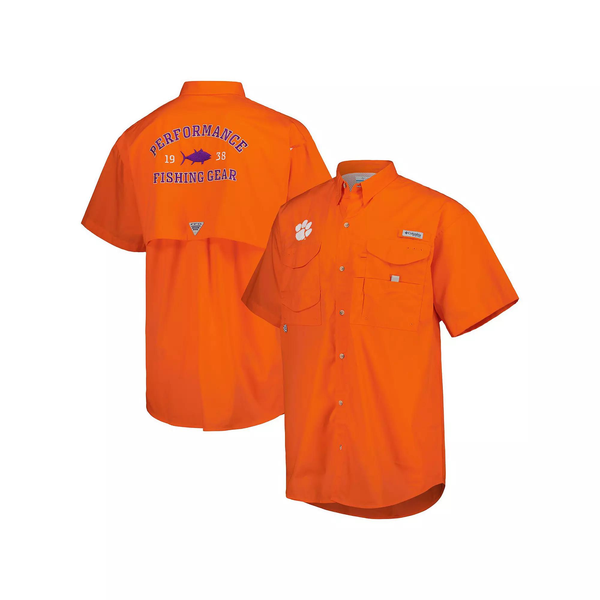Men's Columbia Orange Clemson Tigers Bonehead Button-Up Shirt, Size: Large Product Image