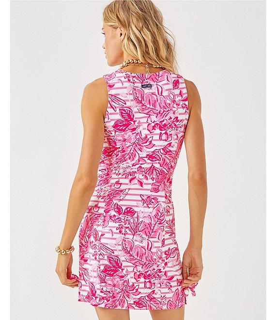 Lilly Pulitzer x Saint James Rose Soleil Stripe Print Round Neck Sleeveless Shift Dress Product Image