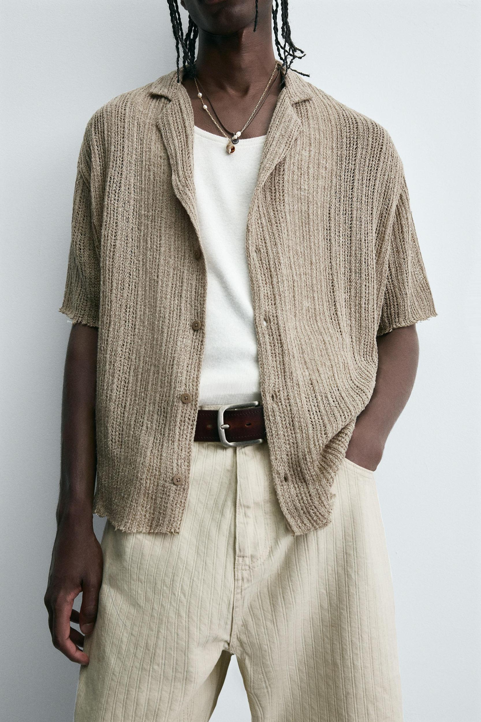 TEXTURED KNIT SHIRT Product Image