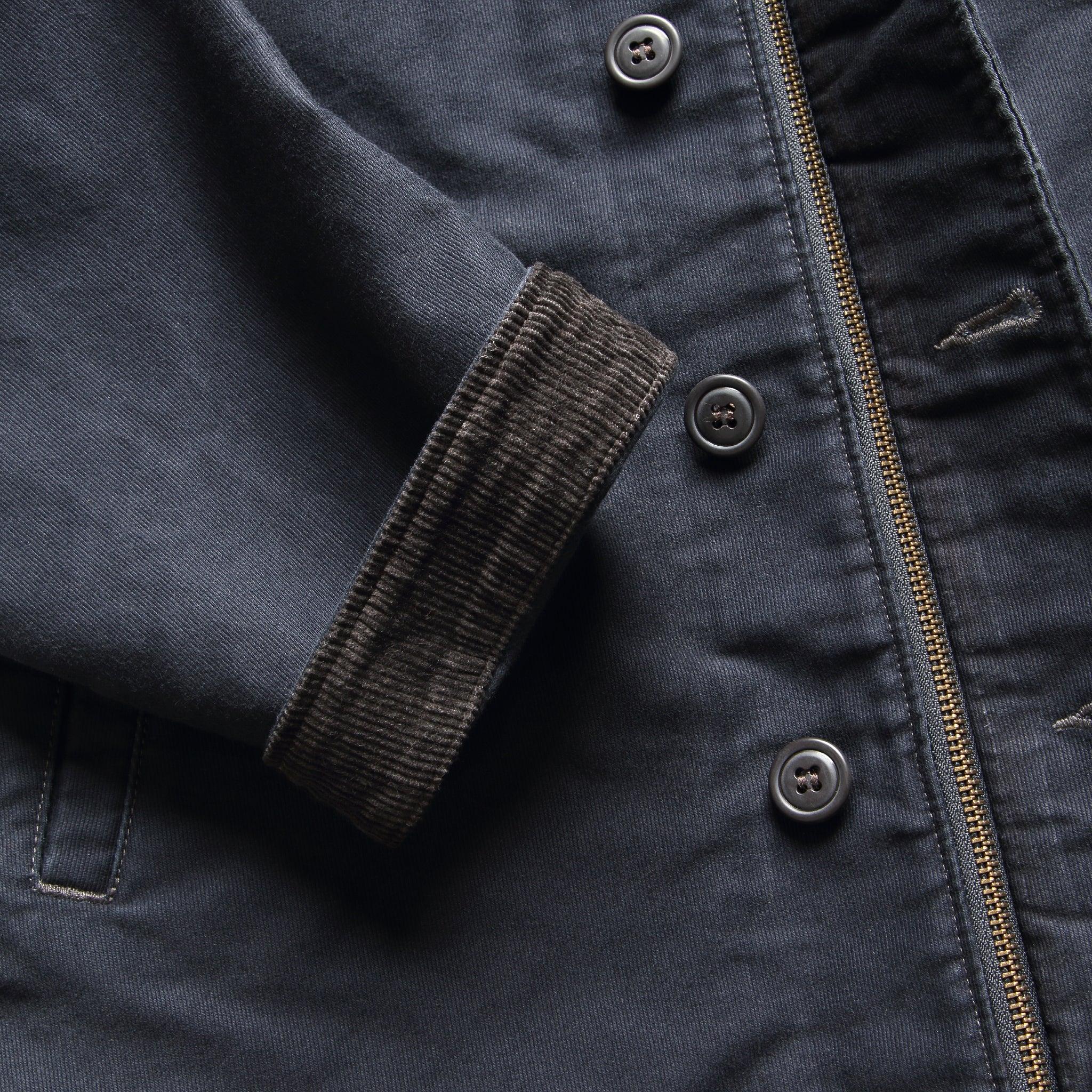 Corduroy Collar Deck Jacket - Navy Product Image