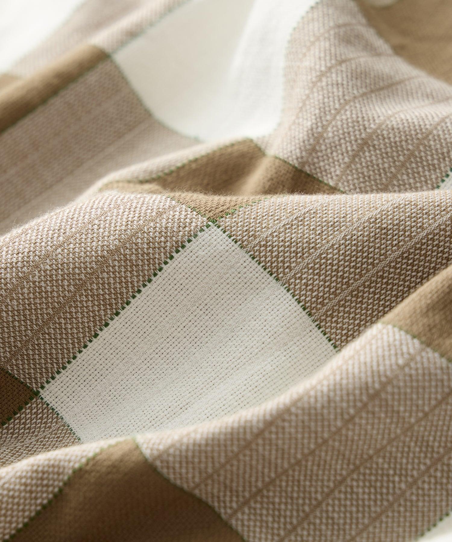 Cotton Check Camp Collar Shirt Product Image