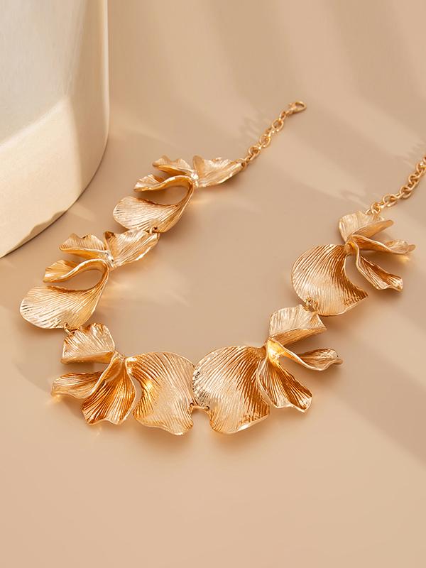 Flower Print Solid Color Necklaces Accessories Product Image