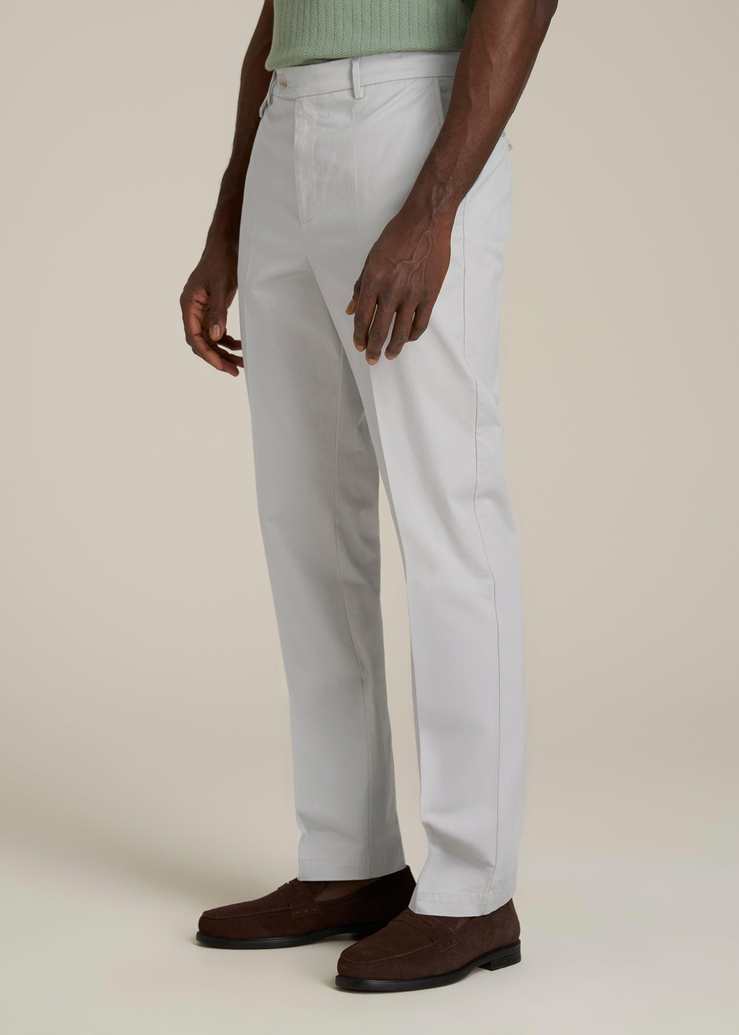 Refined Chinos for Tall Men in Grey Sand Male Product Image