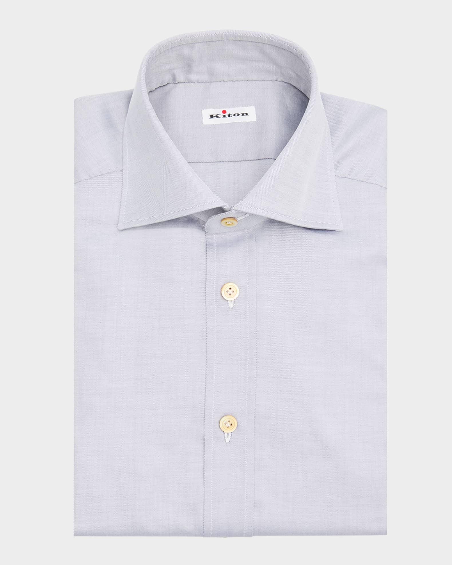 Men's Cotton Point-Collar Dress Shirt Product Image