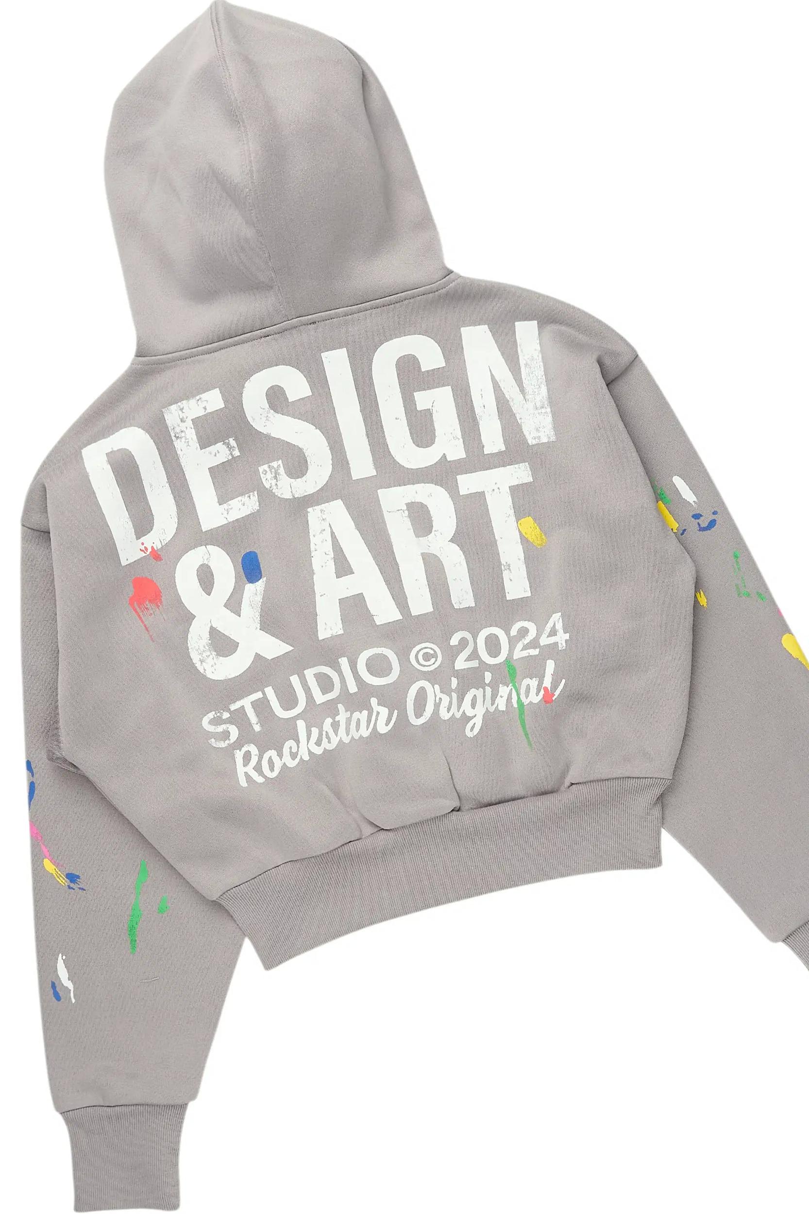 Kristiane Grey Crop Super Stacked Trackset Female Product Image