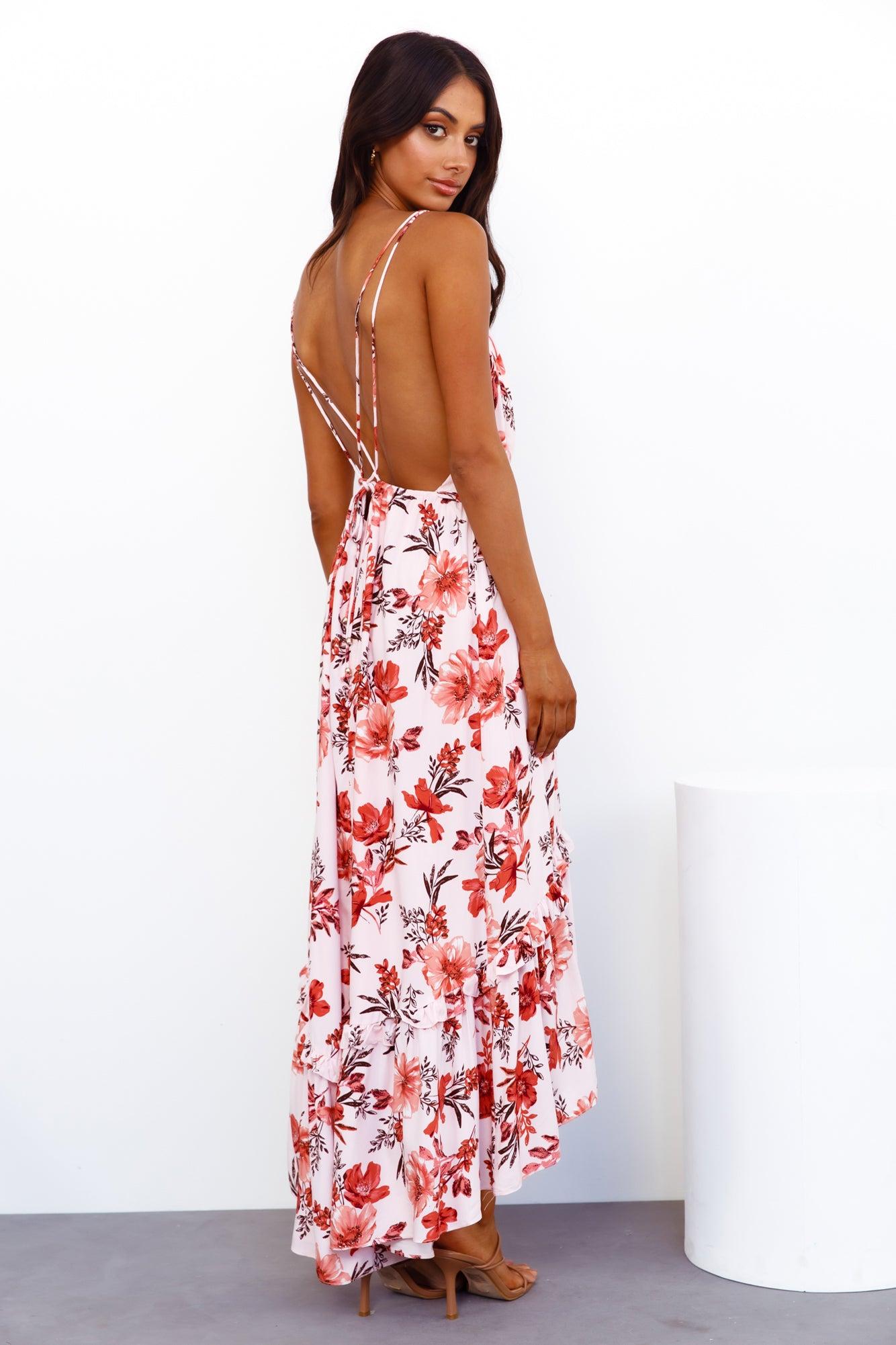 Brunchin Only Midi Dress Pink Product Image