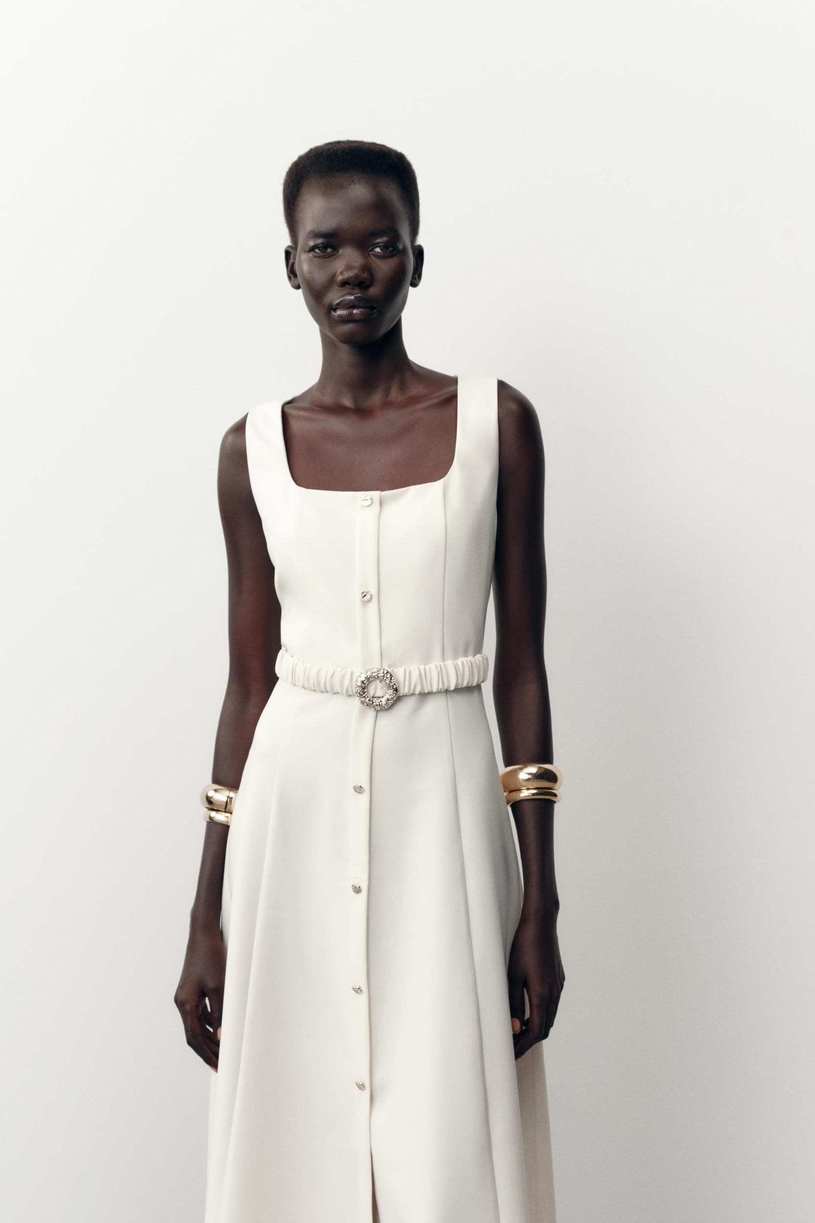 MIDI BELTED DRESS Product Image