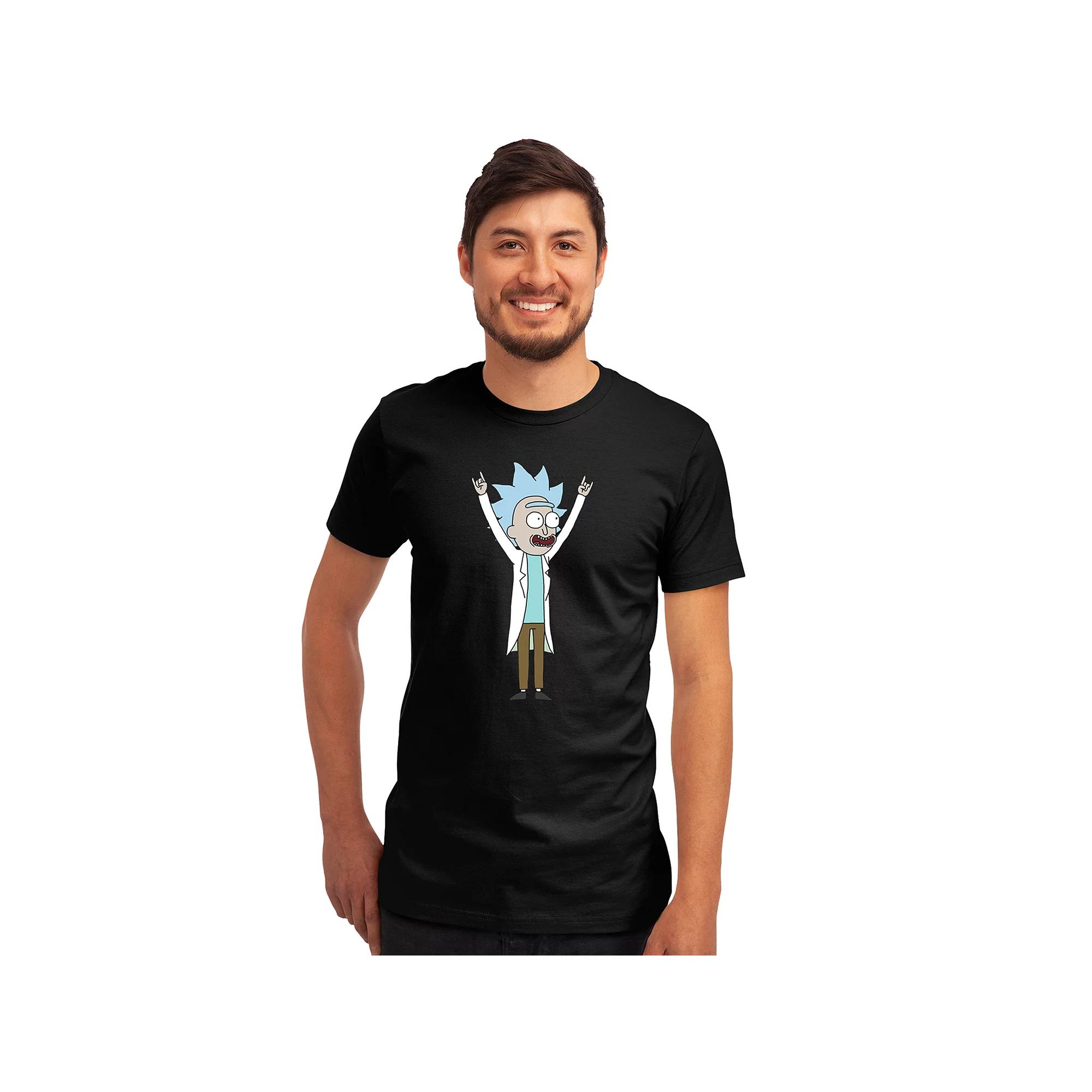 Men's Rick and Morty Portrait Tee, Size: Medium, Black Product Image