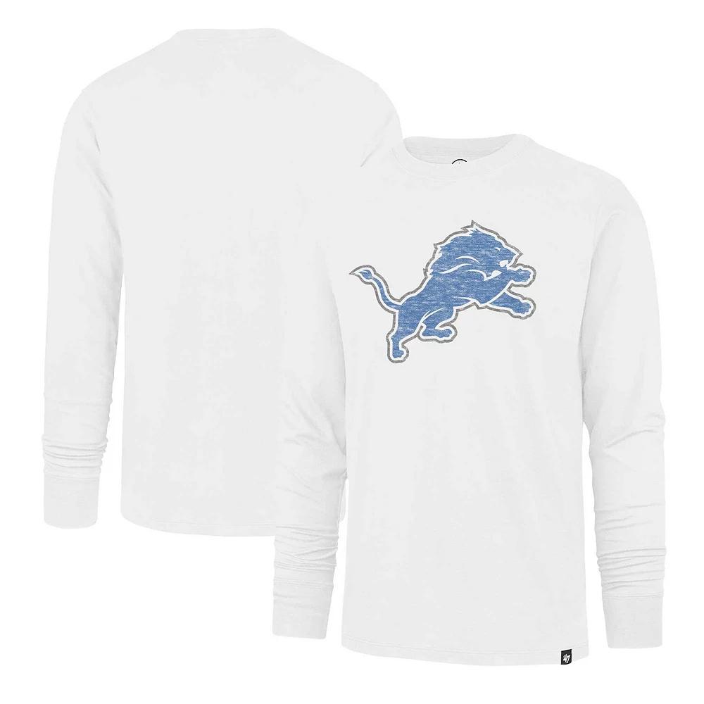 Men's '47 White Detroit Lions Premier Franklin Long Sleeve T-Shirt,  Product Image