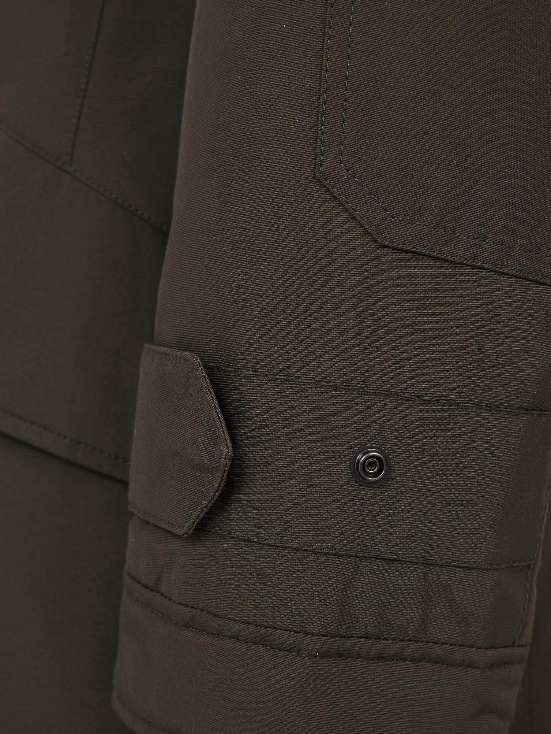 Woolrich Hooded Parka Coat in Dark Green Product Image