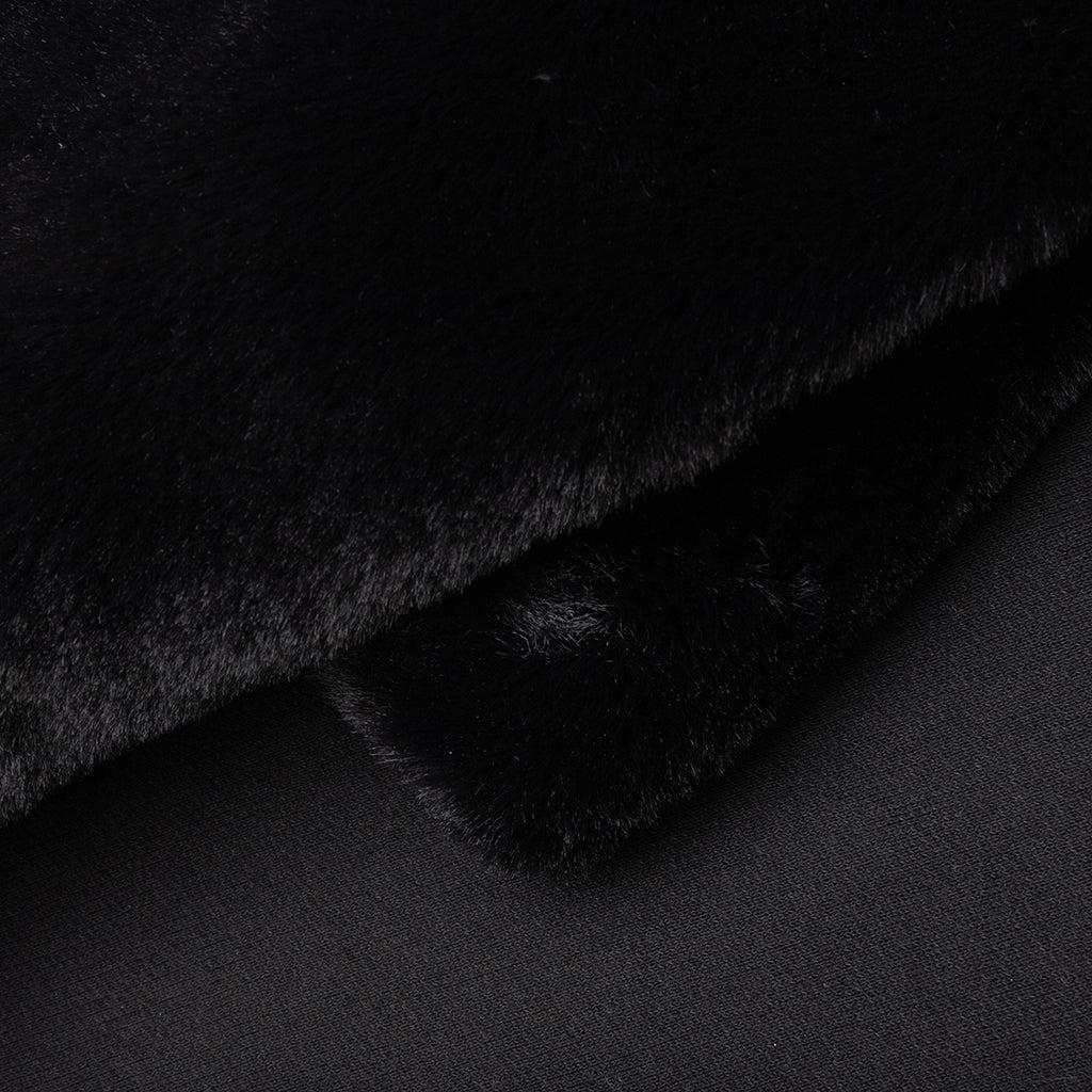 Faux-Fur Hood Sweatshirt UTC269 - Nero Male Product Image