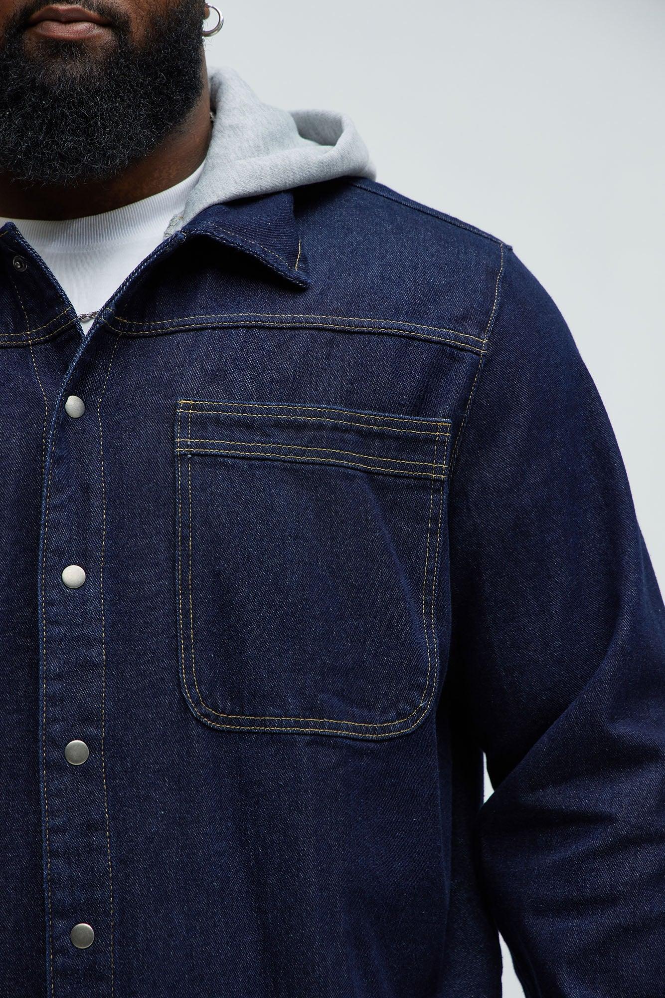 Jackson Lightweight Denim Shacket - Indigo Product Image