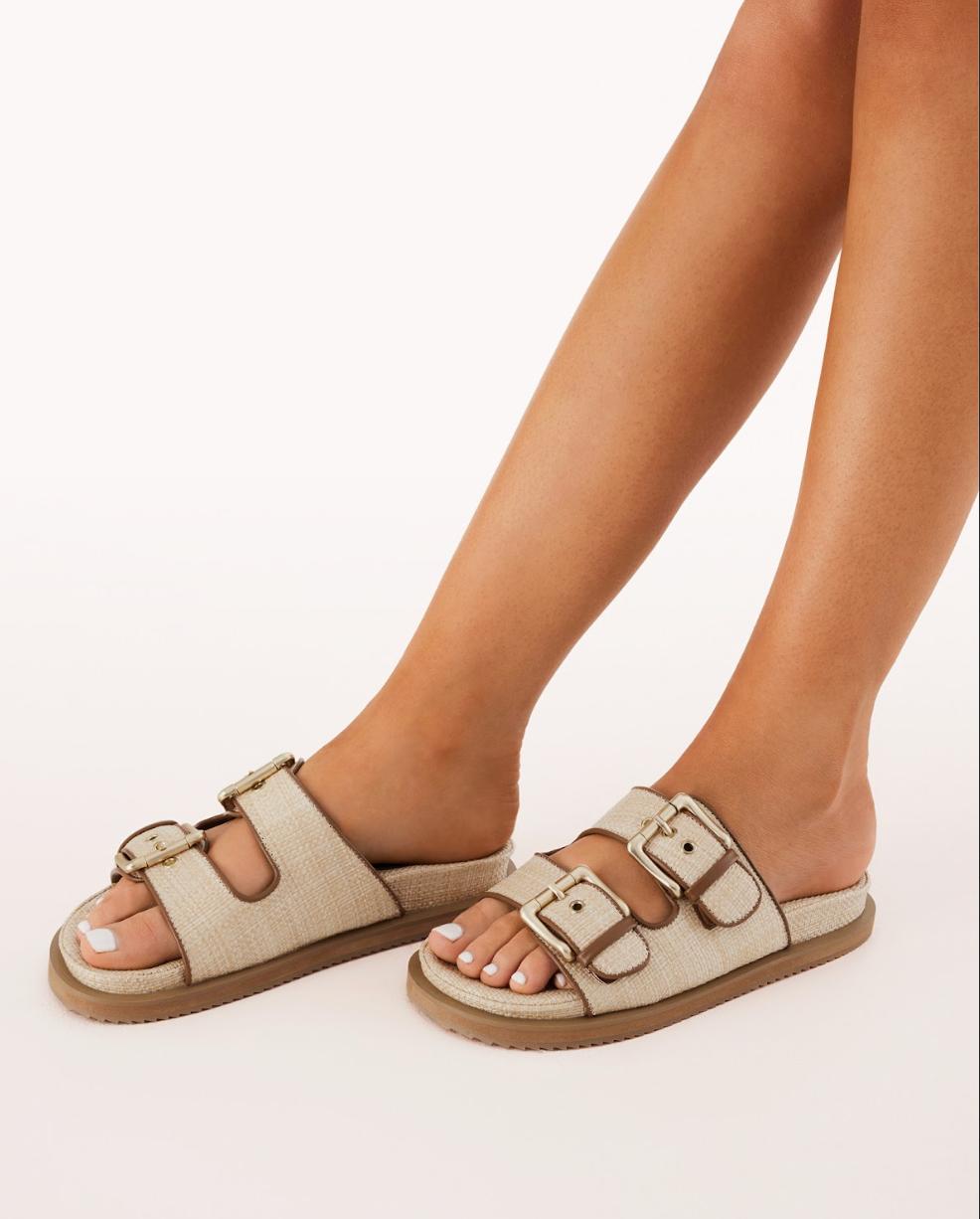 BILLINI | Tenzin Slides | Natural Raffia Product Image