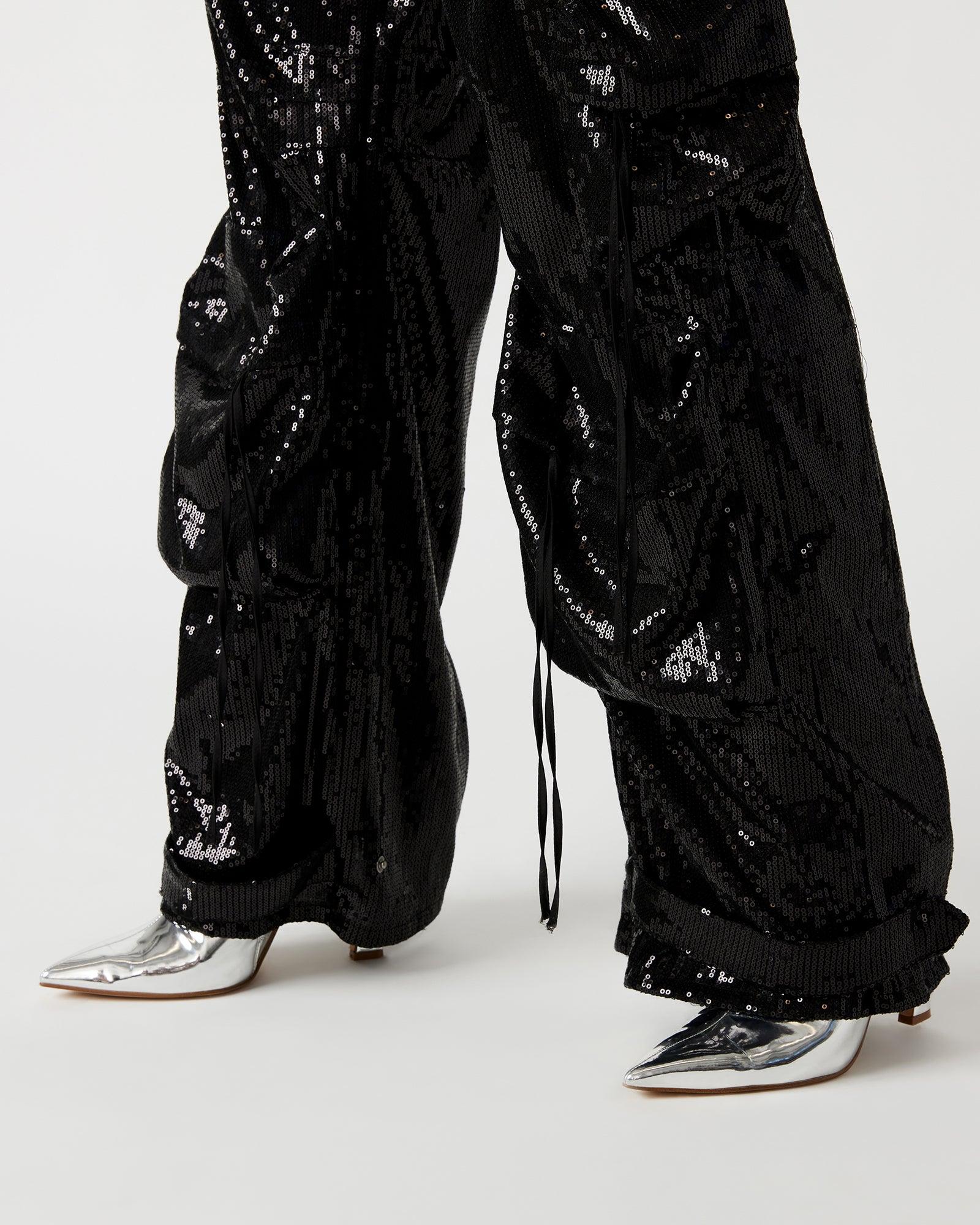 DUO SEQUIN PANT BLACK - SM REBOOTED Female Product Image