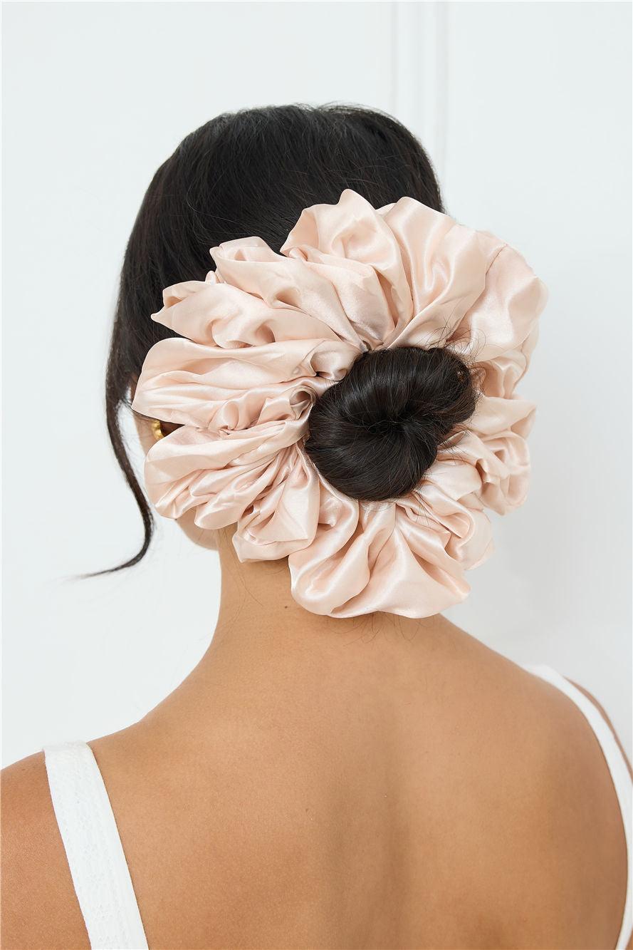 Jumbo Sleep Silk/Satin Scrunchie Champagne Product Image