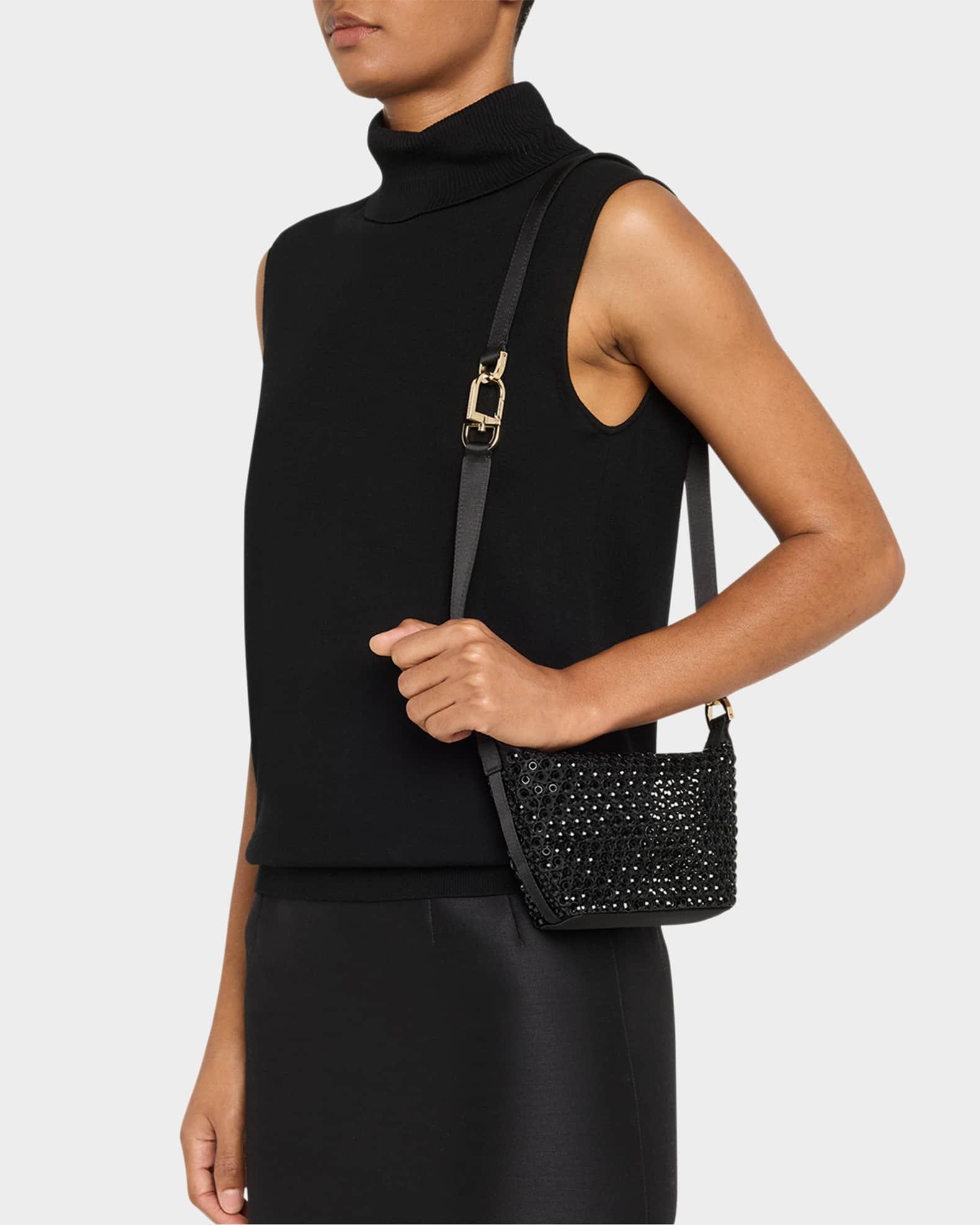 La Prima Rhinestone Silk Hobo Bag Product Image