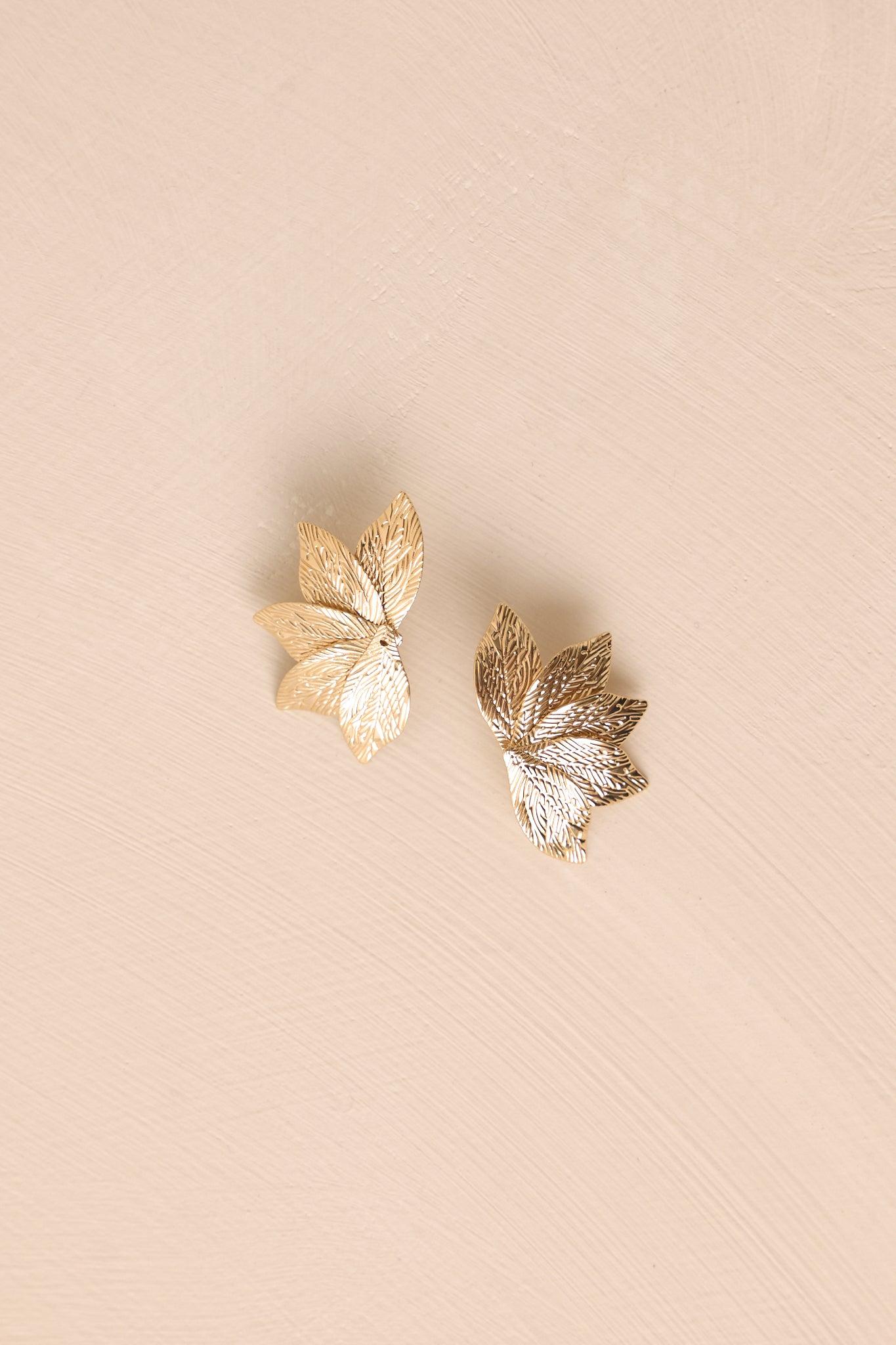 It's The Little Things Gold Leaf Earrings Product Image