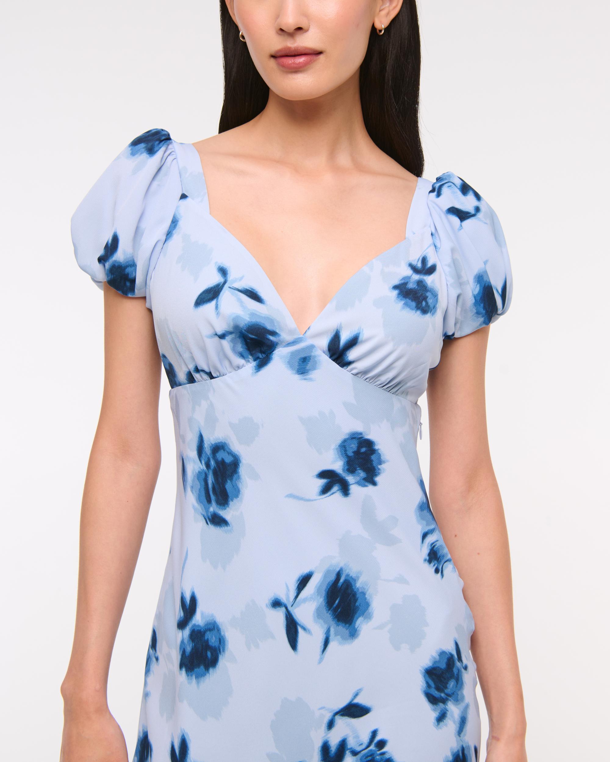 Puff Sleeve Midi Dress Product Image