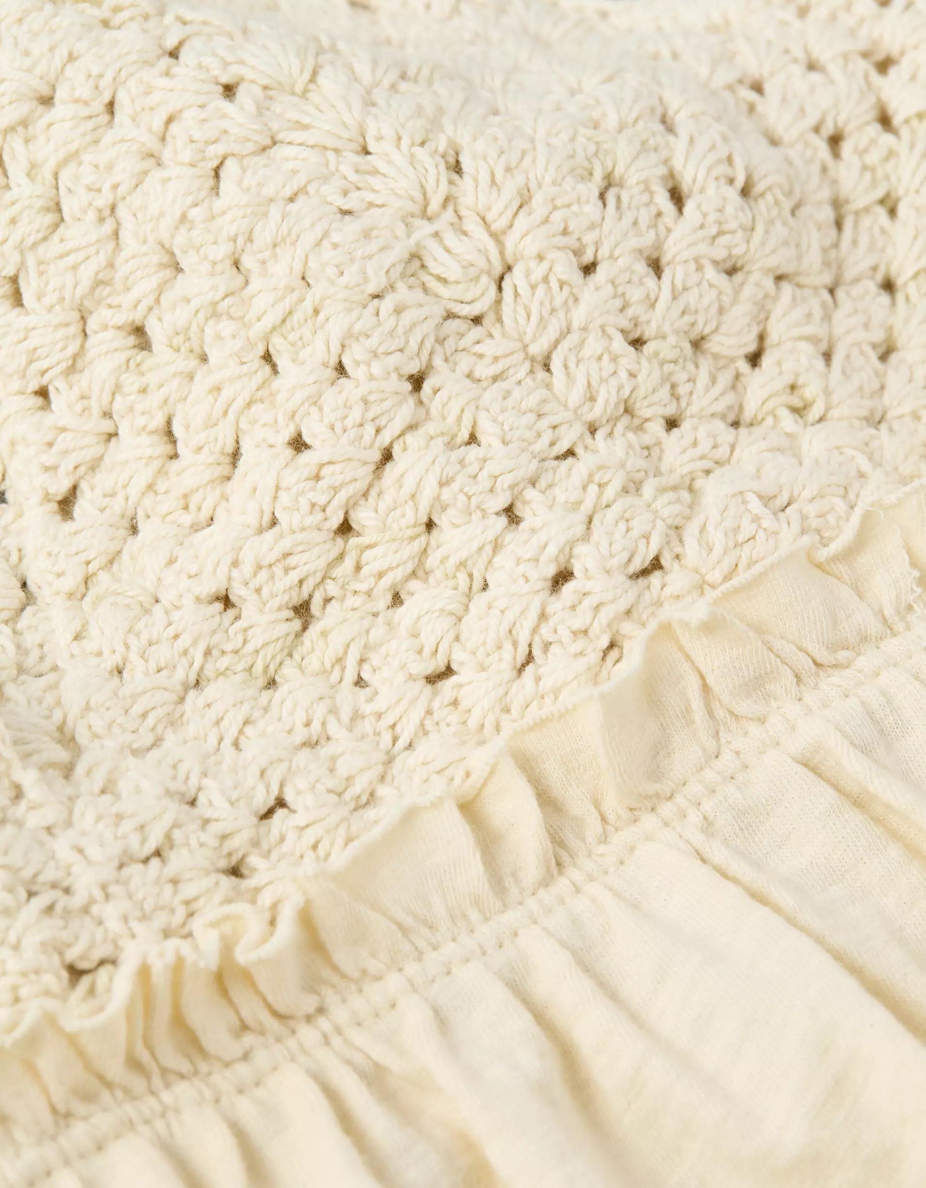 AE Sunchaser Knit Crochet Babydoll Cami Product Image