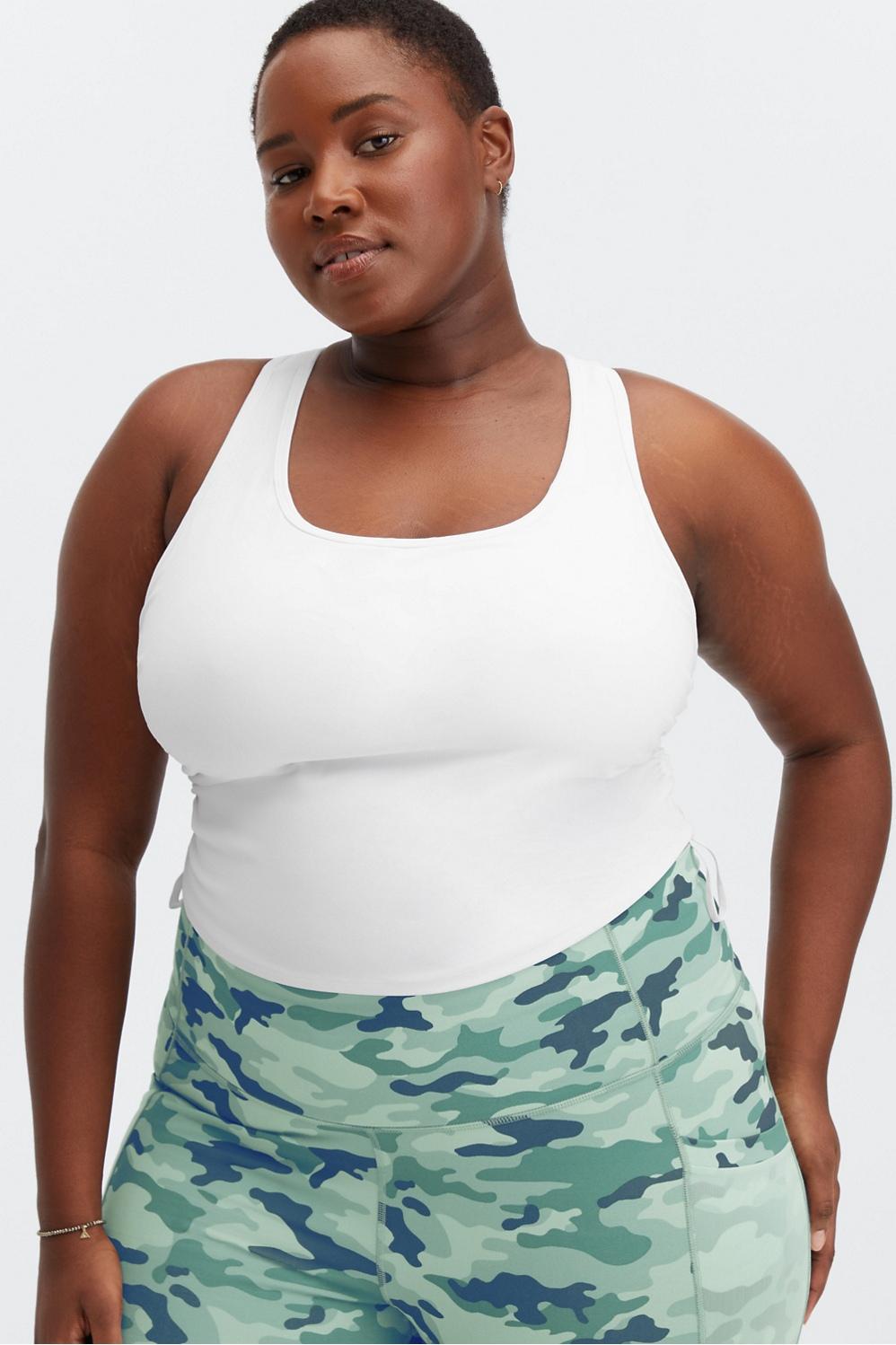 Fabletics Jacqueline Built-In Bra Tank Womens white plus Size 1X Product Image