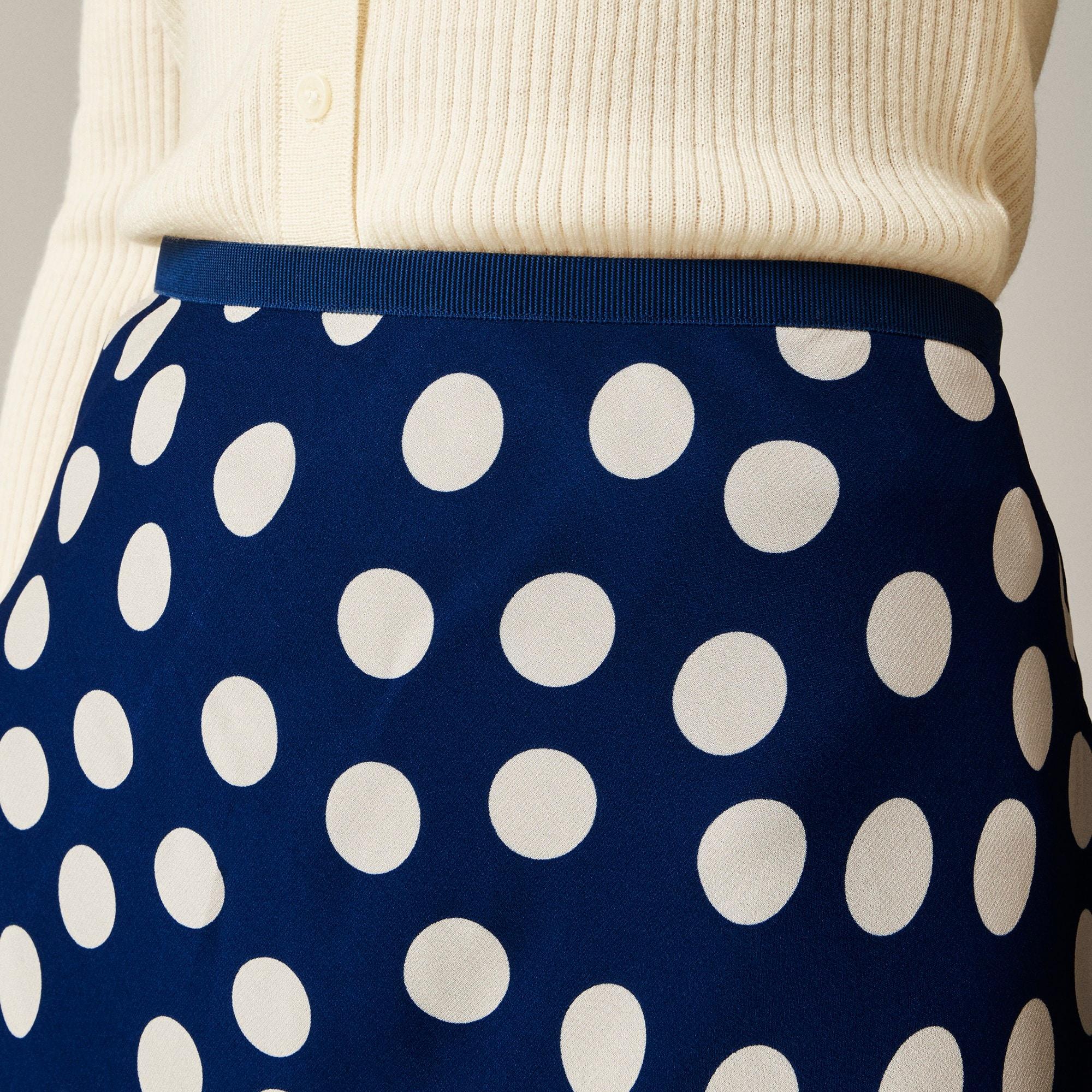 New Gwyneth slip skirt in polka-dot viscose chiffon Product Image