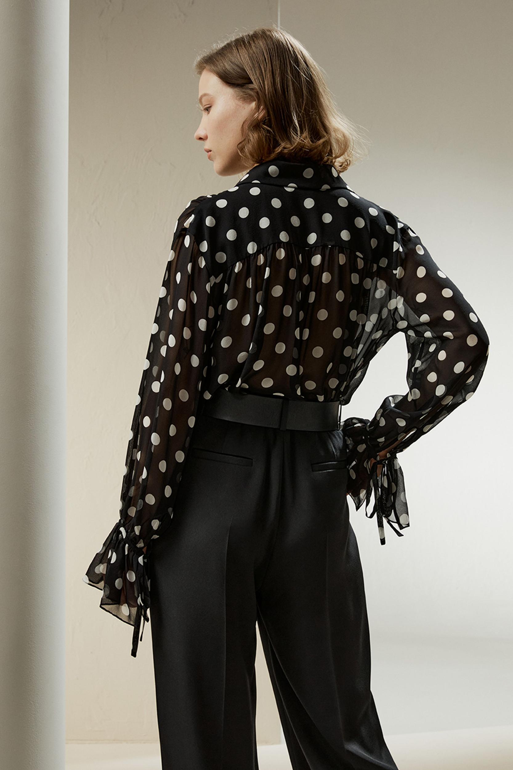 Polka Dots Georgette Blouse Product Image