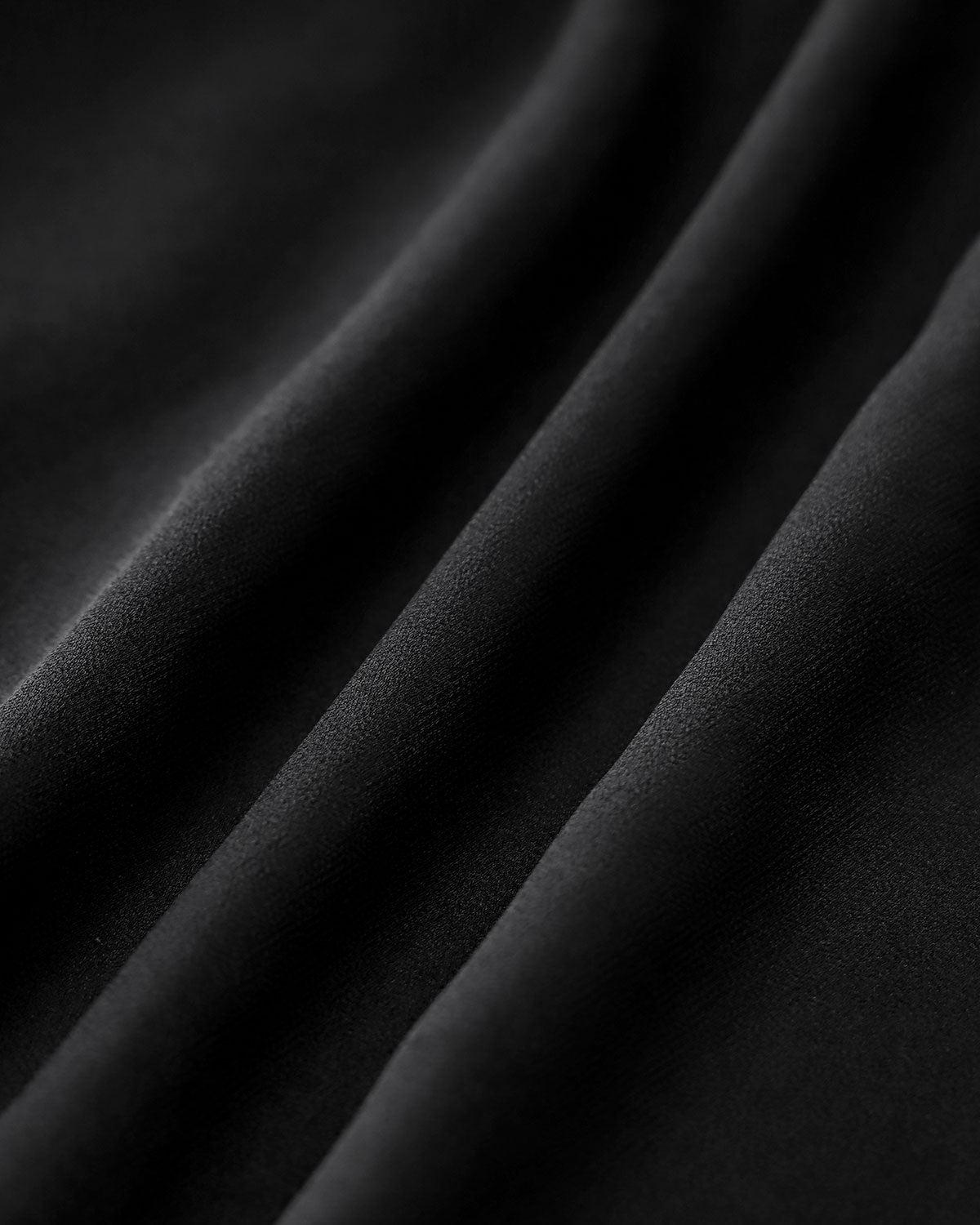 Black Sweetheart Neck Chiffon Maxi Dress Product Image