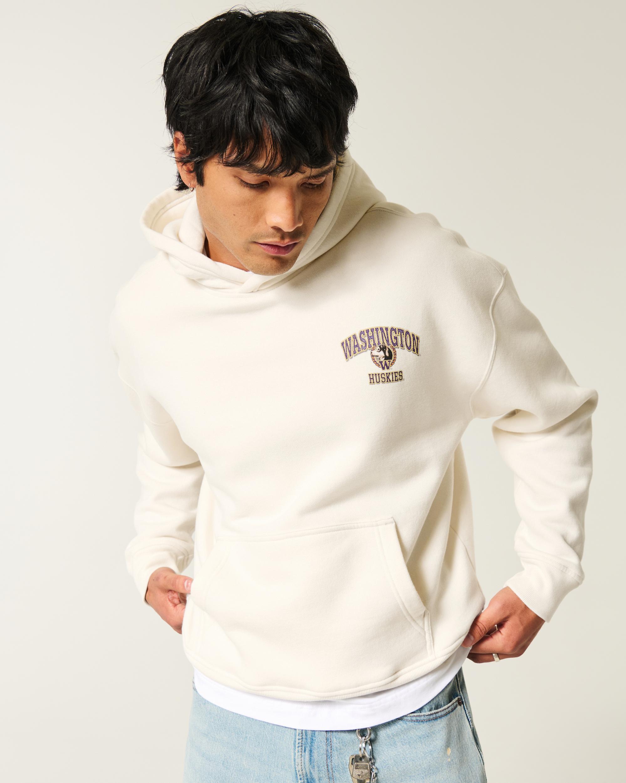 Boxy UConn Graphic Hoodie Product Image