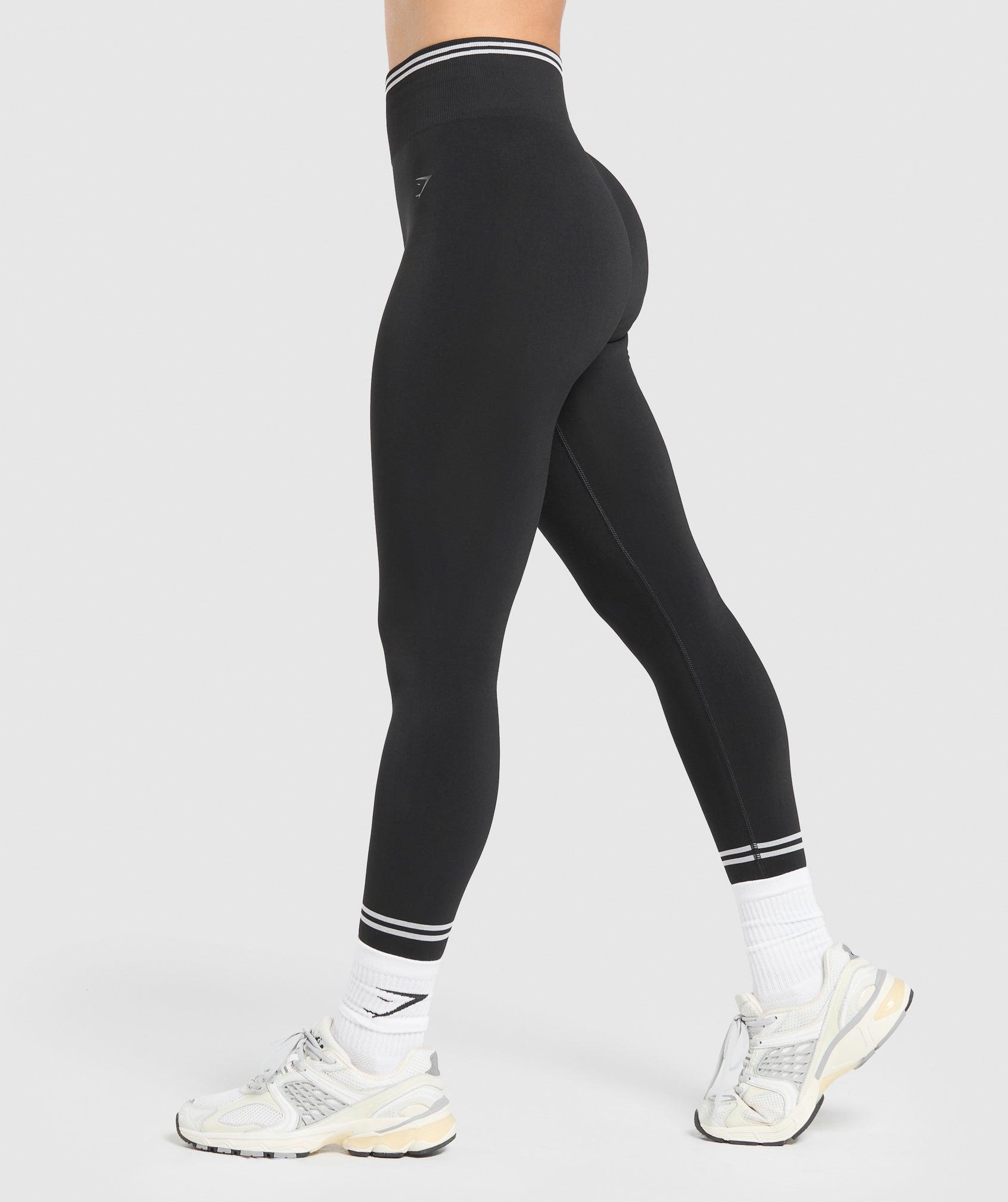 Gymshark Contrast Seamless Leggings - Black Female Product Image