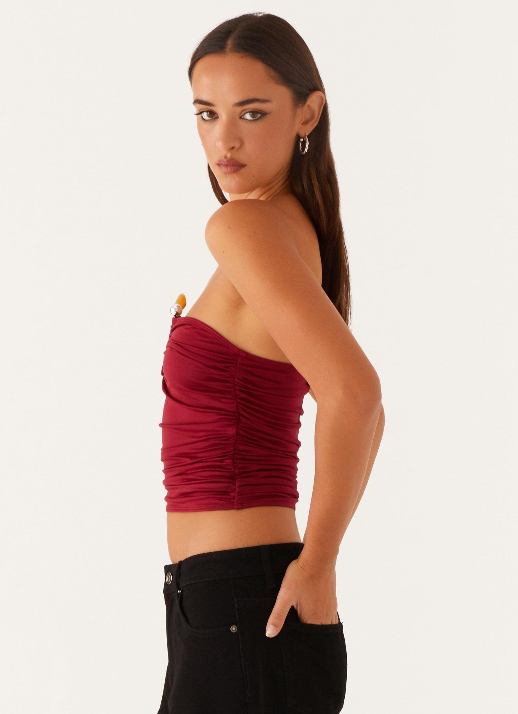 Rudy Tube Top - Maroon Product Image