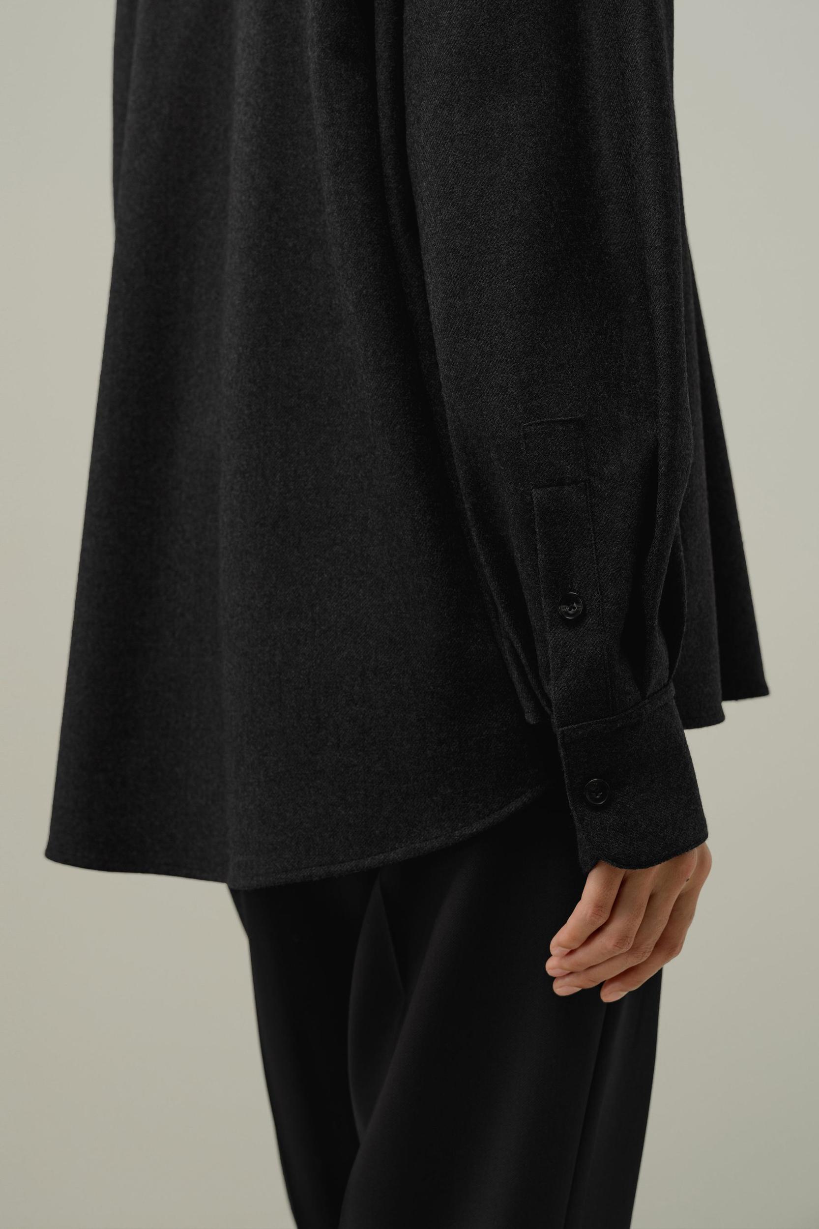 Silk-Wool Oversized Warm Shirt Product Image